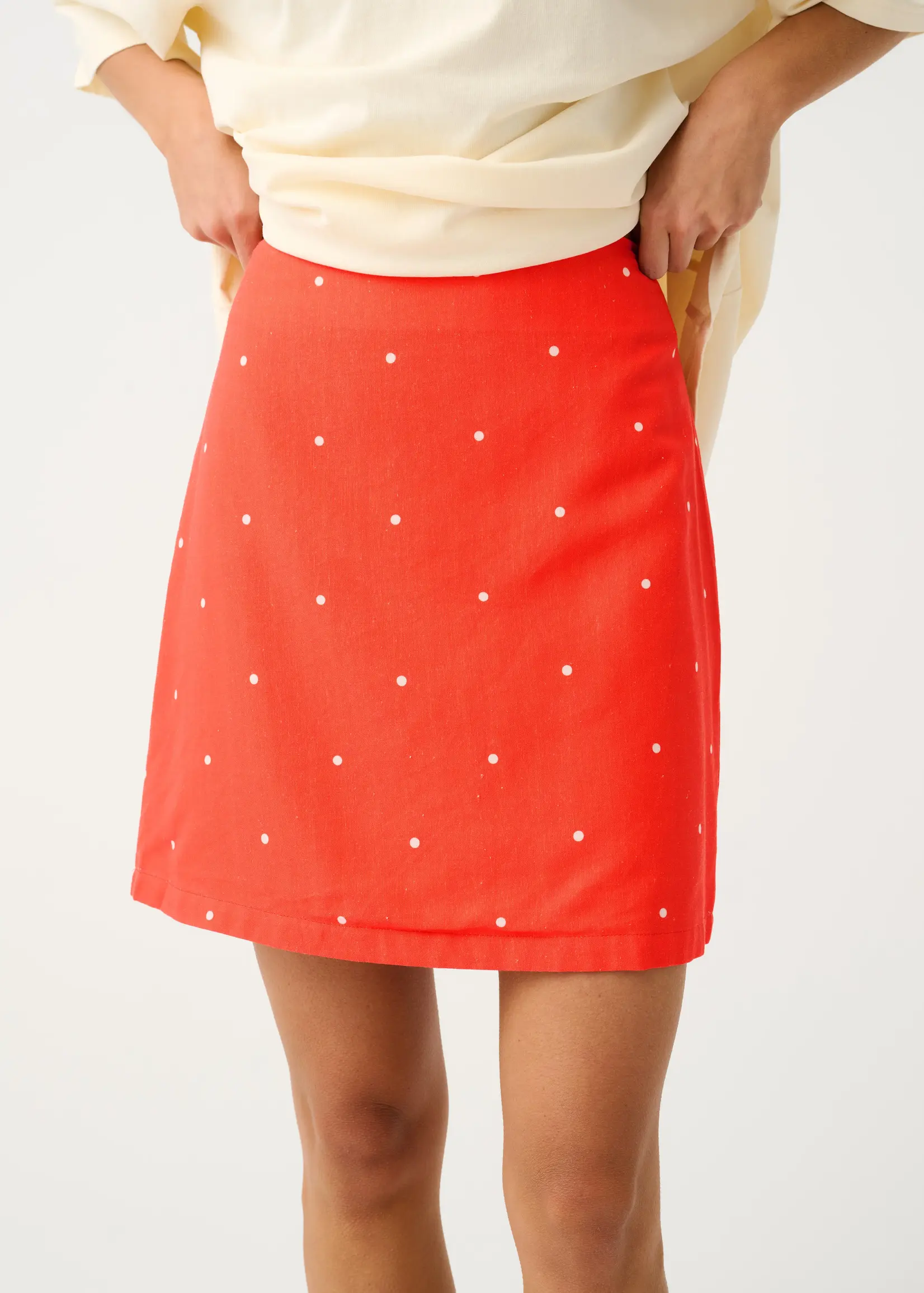 cartel and willow Zyla Mini Skirt - Mandarin Spot