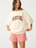 cartel and willow Jeana Tee - Buttermilk Leopard