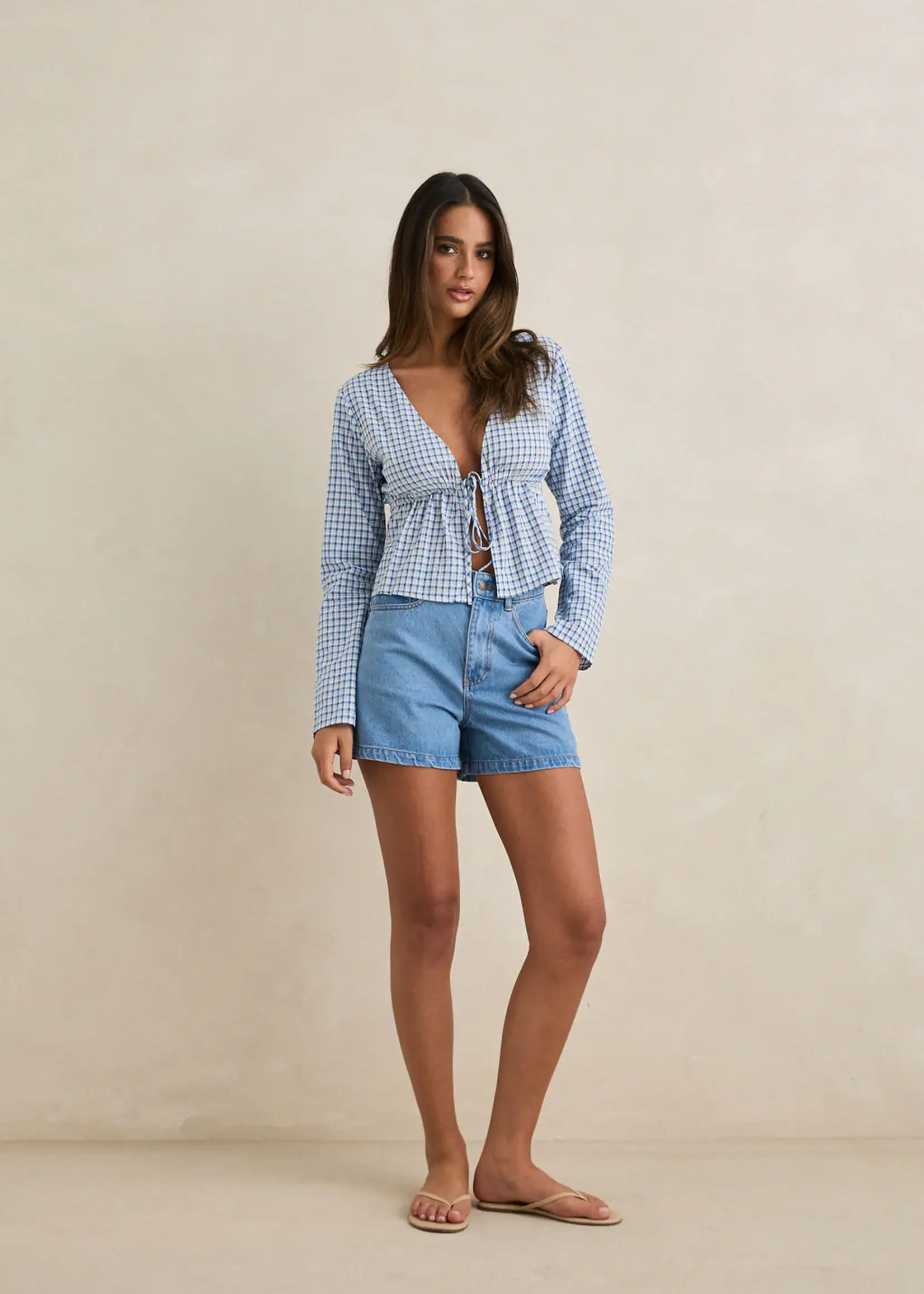 Rhythm Lola Check Tie Front