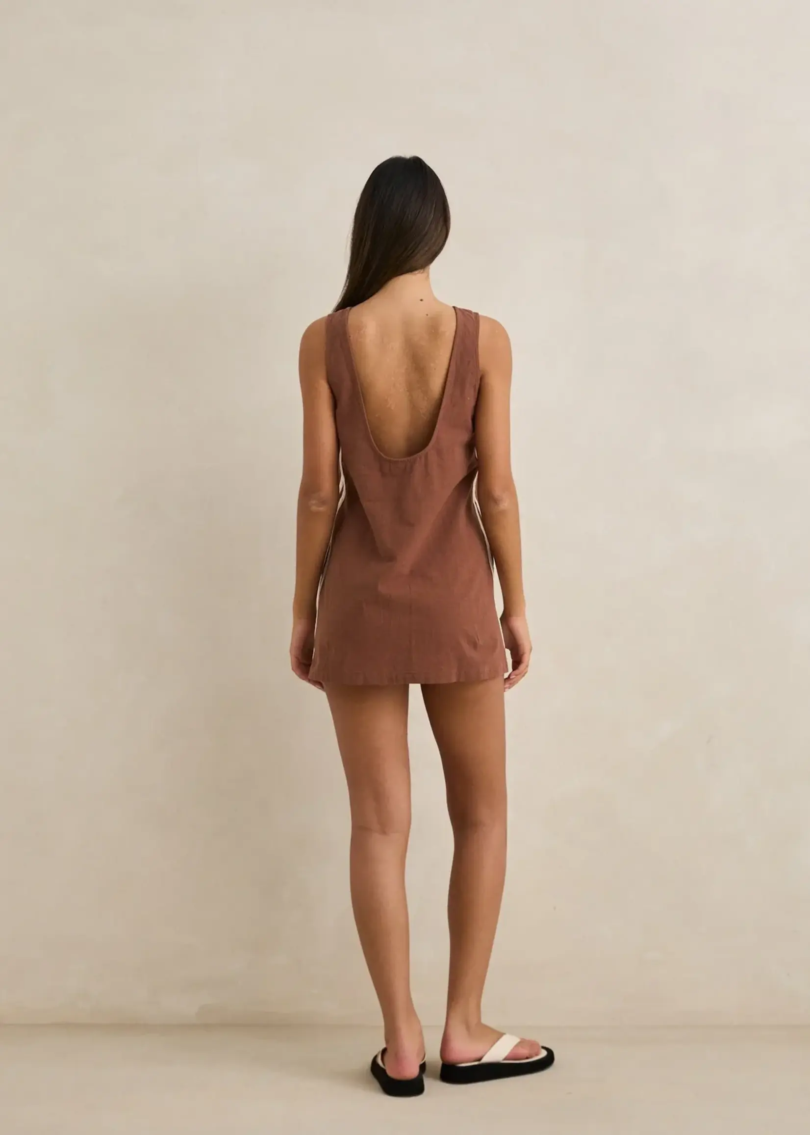 Rhythm Hanalei Dress Chocolate