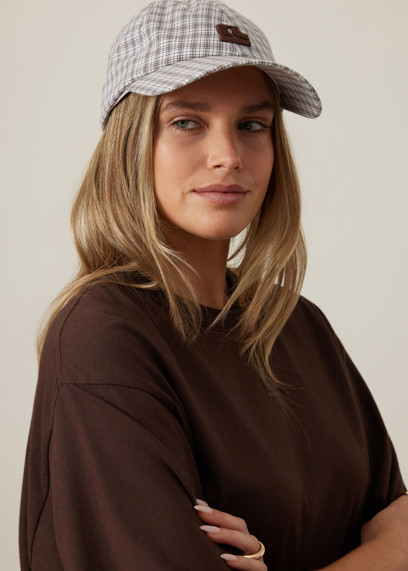 Ceres Life Pip Everyday Cap - Wine Choc Blue Check