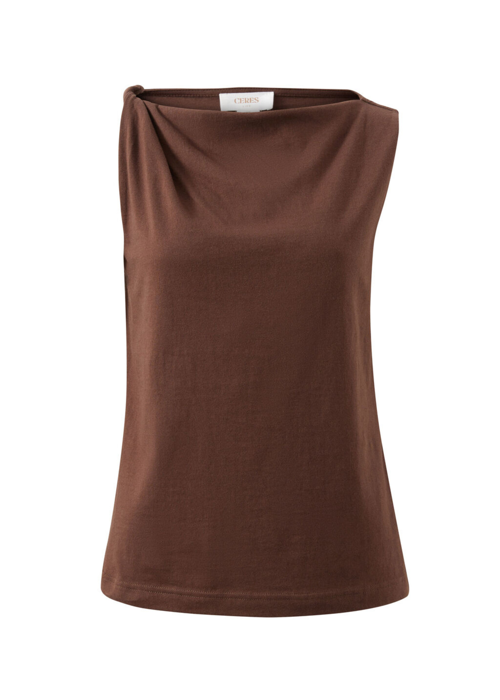 Ceres Life Tahlia Twist Strap Tank - Chocolate