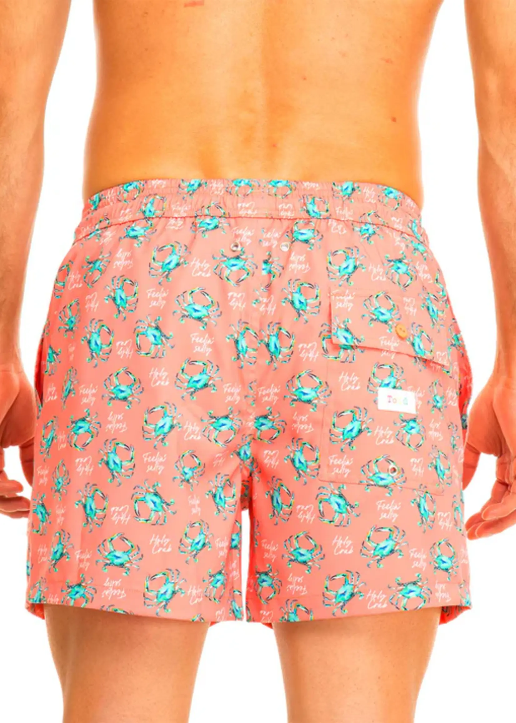 tolu Orange Crab Mens Swim Shorts