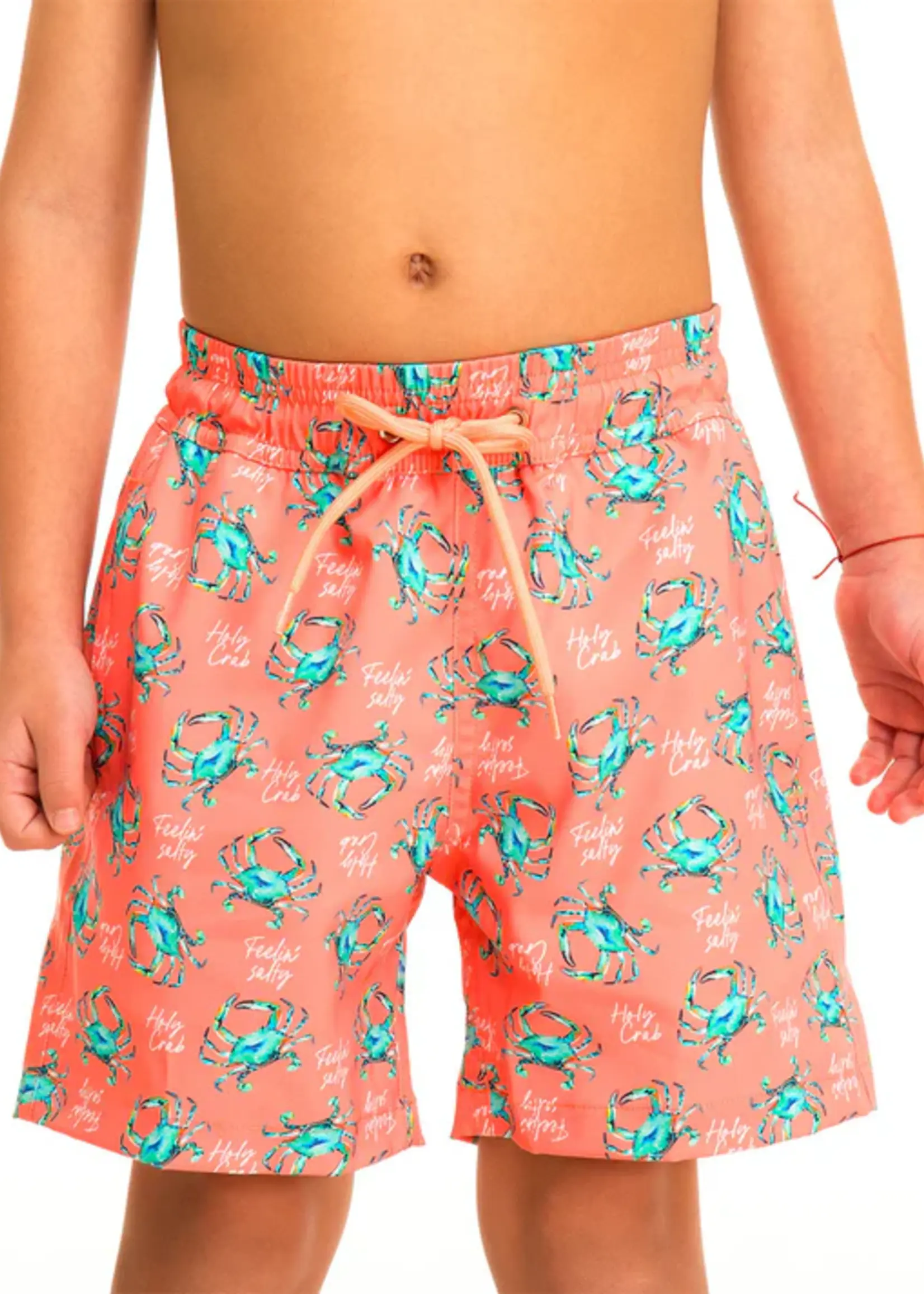 tolu Orange Crab Boy Swim Shorts