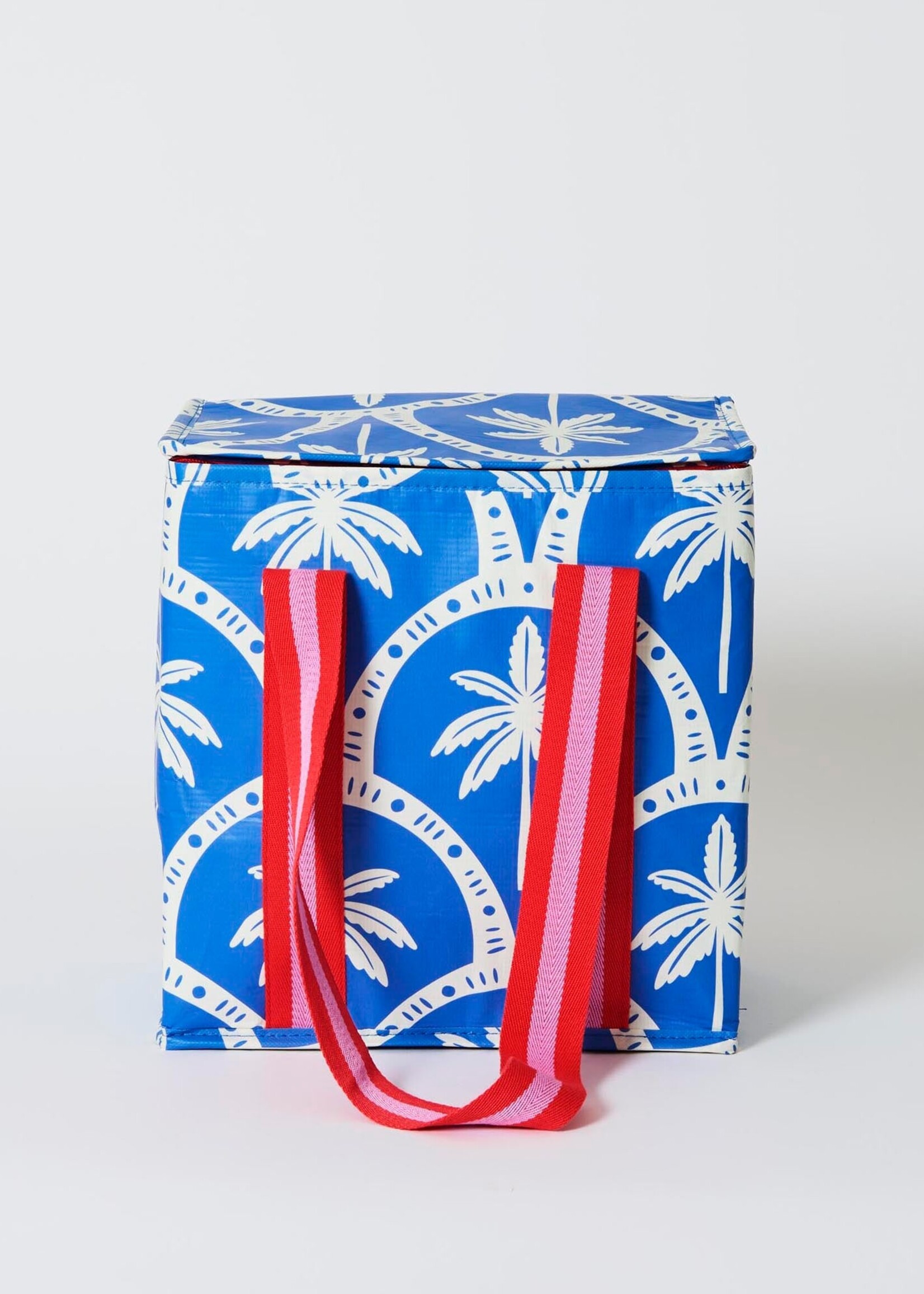 Medium Insulated Tote - Blue Palm