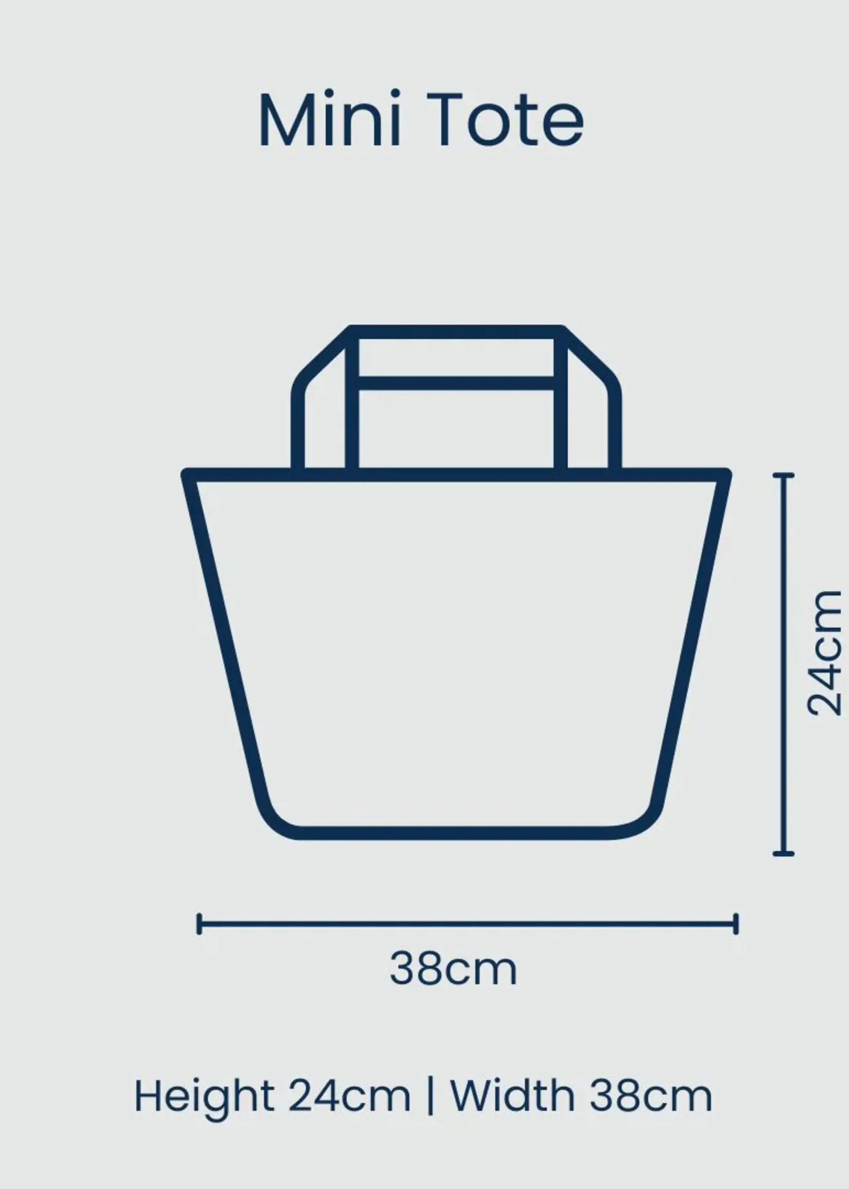 Mini Tote - Green Blue Stripe