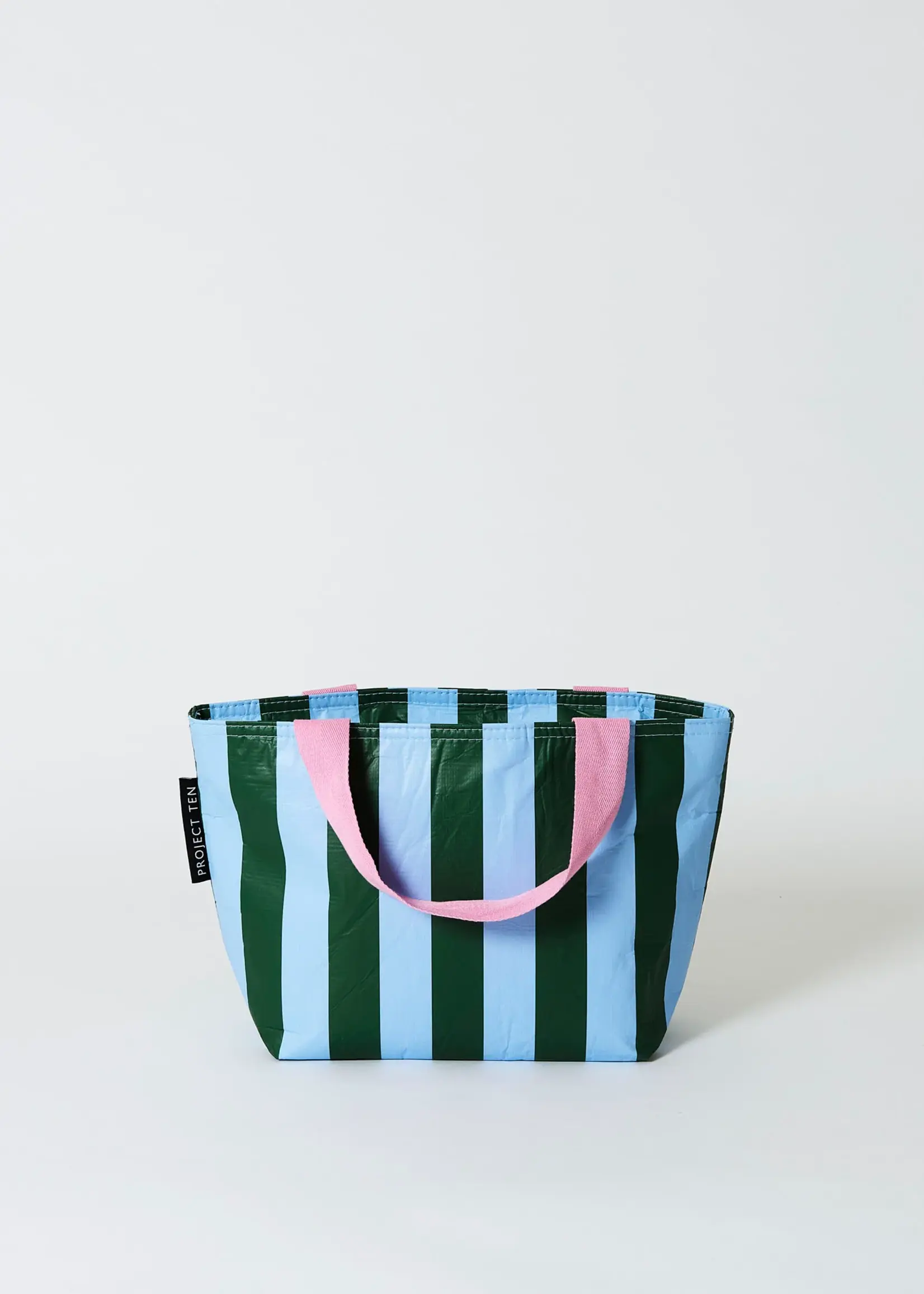 Project Ten Mini Tote - Green Blue Stripe