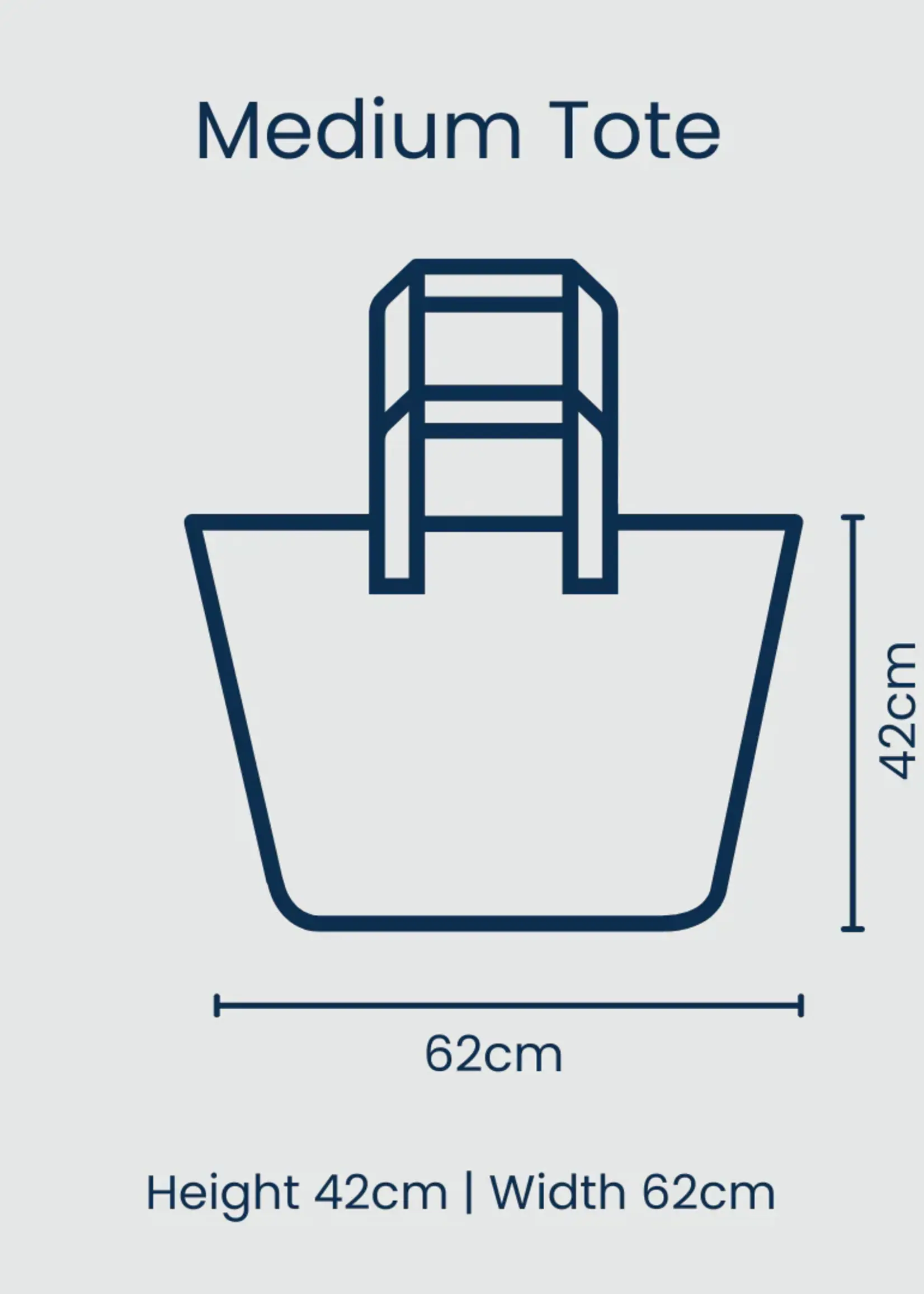 Medium Tote - Blue Palm