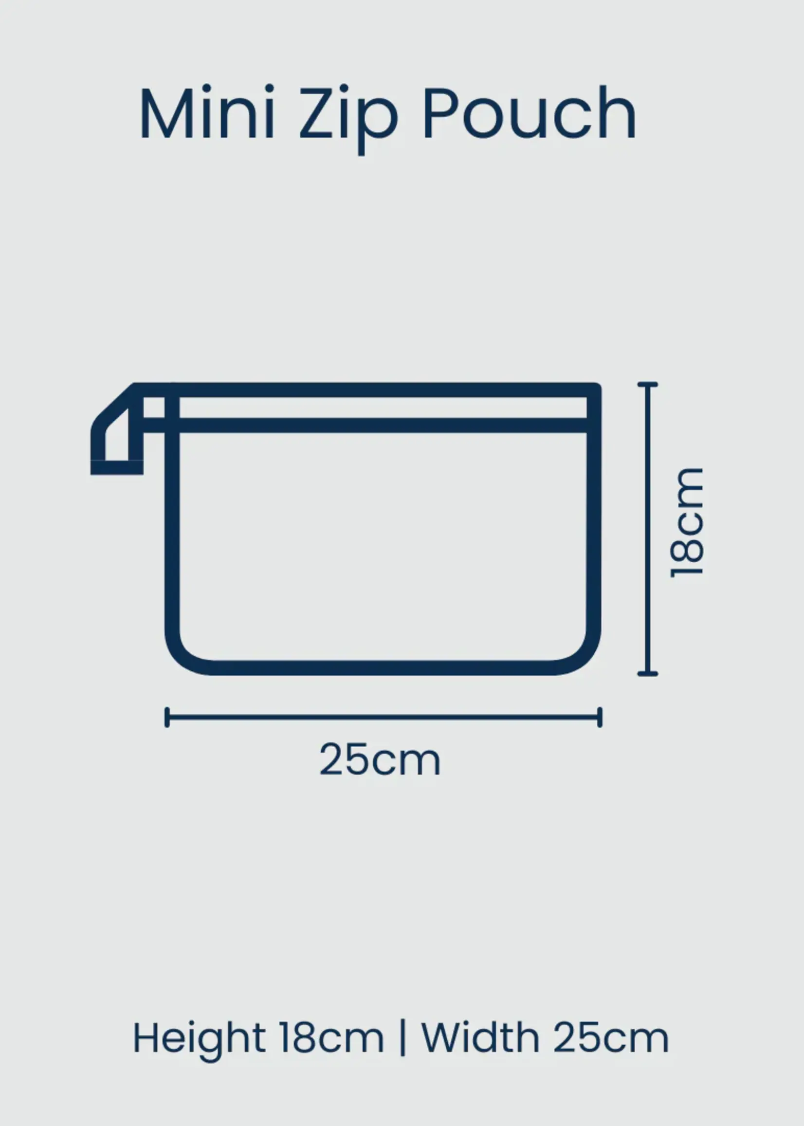 Mini Zip Pouch - Red Blue Stripe