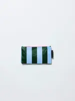 Tiny Zip Pouch - Green Blue Stripe