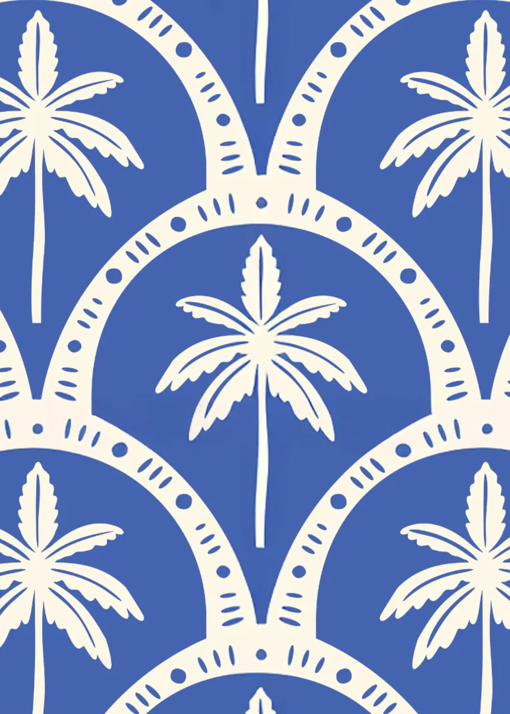 Tiny Zip Pouch - Blue Palm