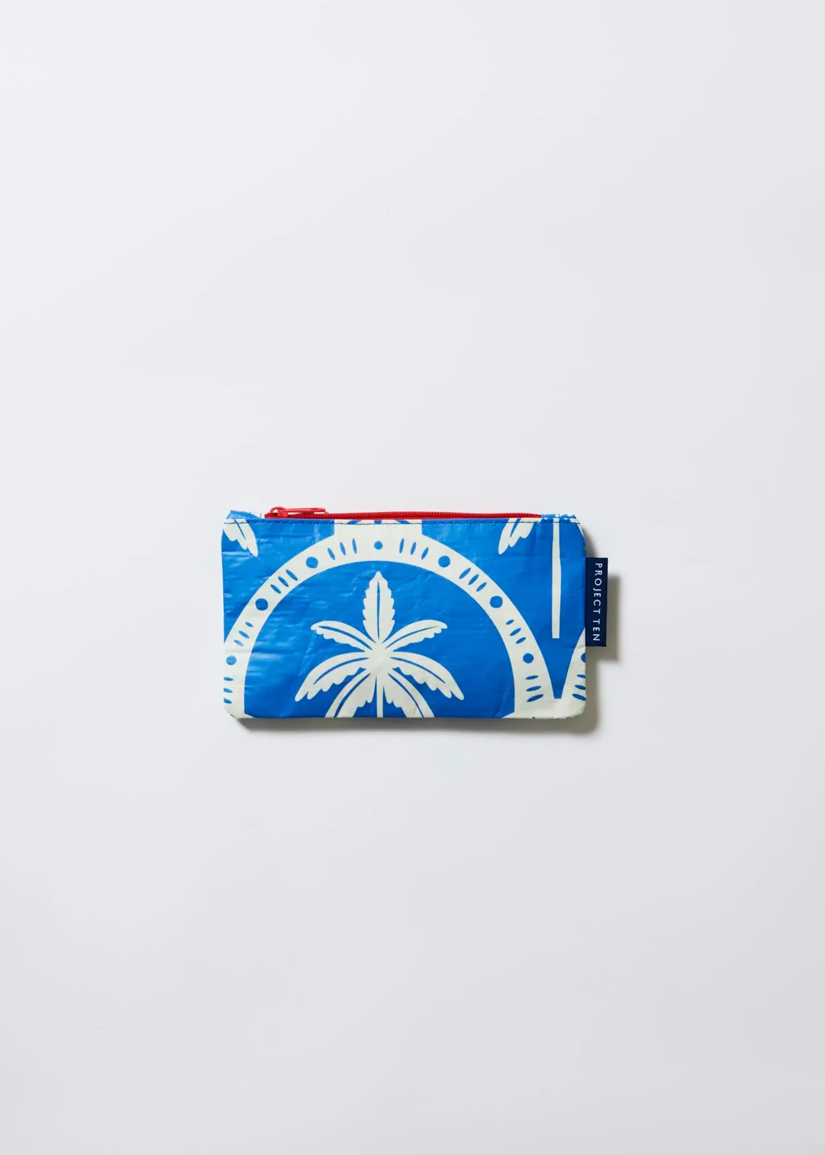 Project Ten Tiny Zip Pouch - Blue Palm