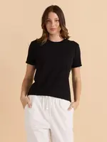 Betty Basic Cotton Slim Fit Tee - Black