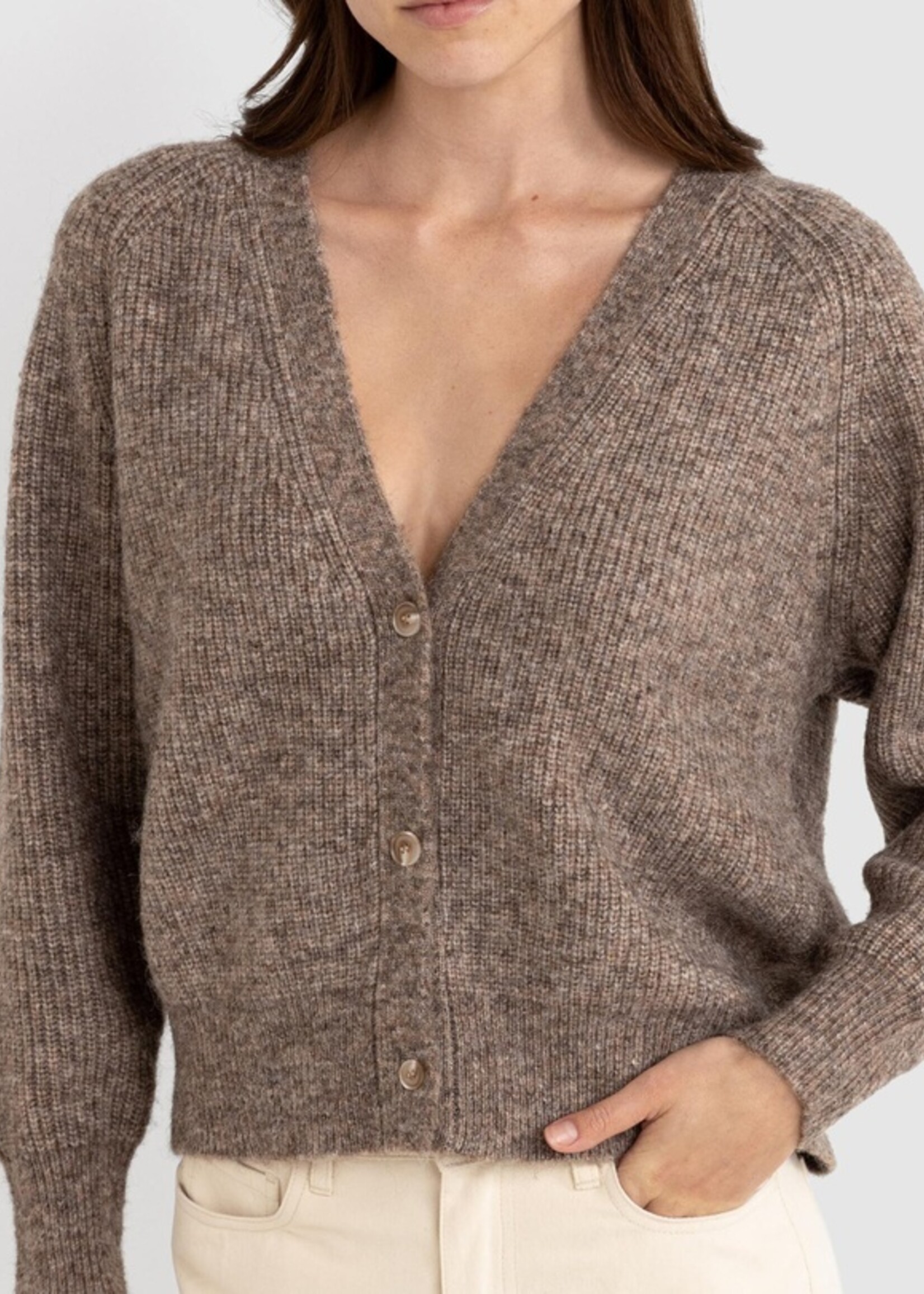Rhythm Quinn Knit Cardigan - Oatmeal