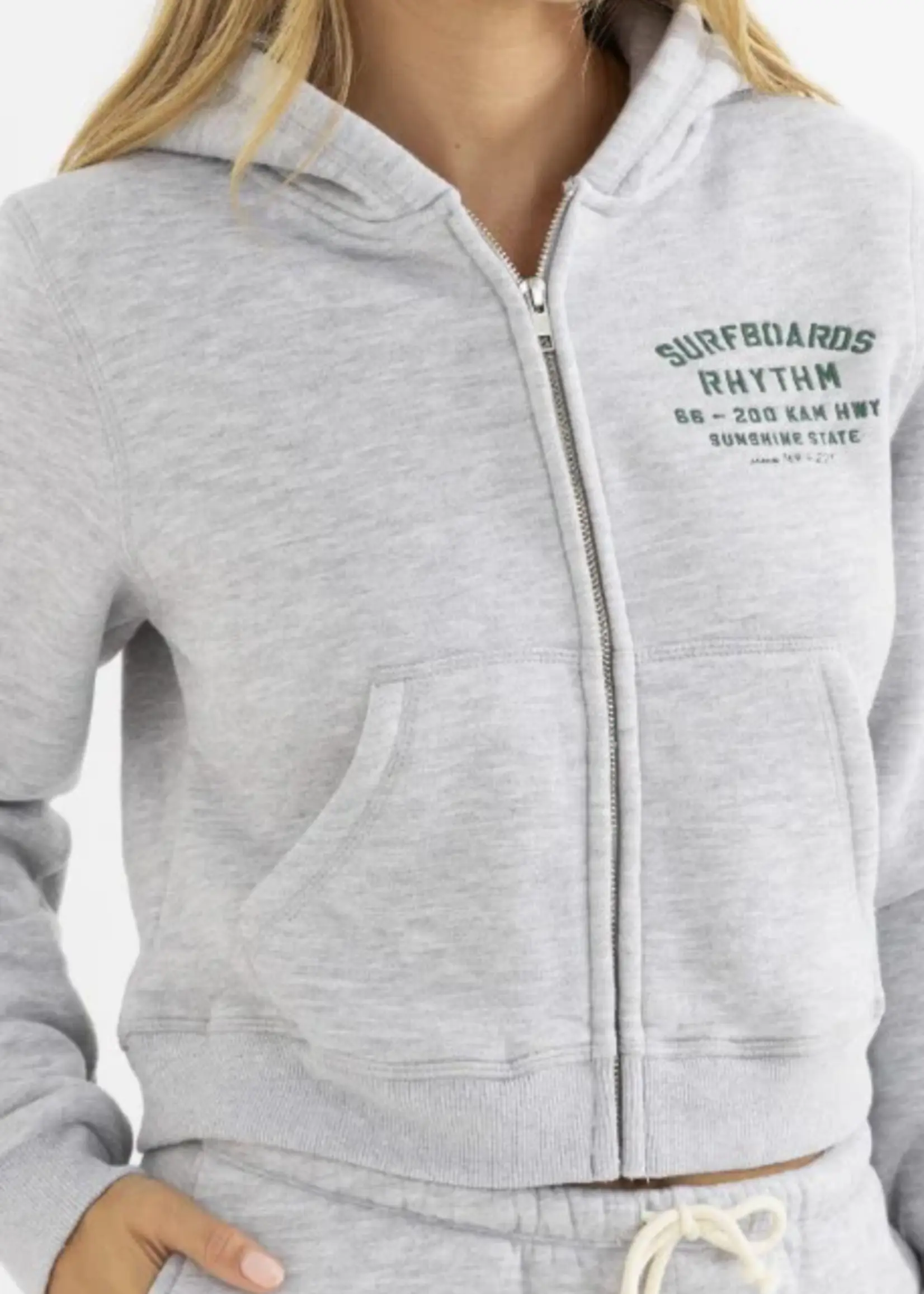 Rhythm Surf Zip Through Fleece - Grey