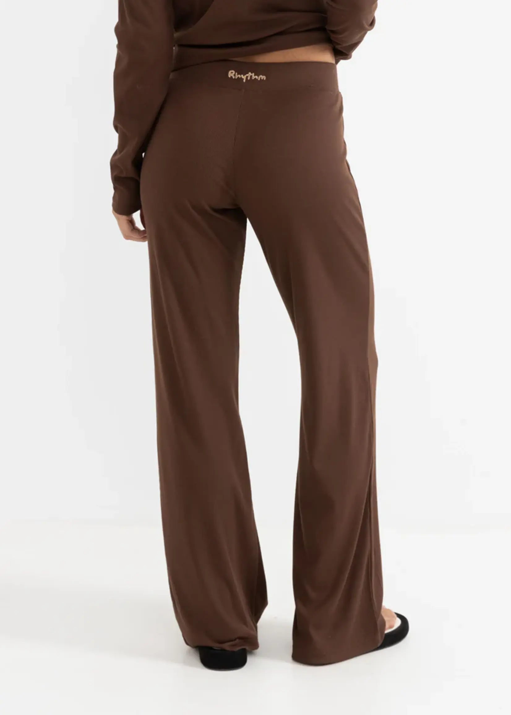 Rhythm Jessie Wide Leg Leisure Pant - Chocolate