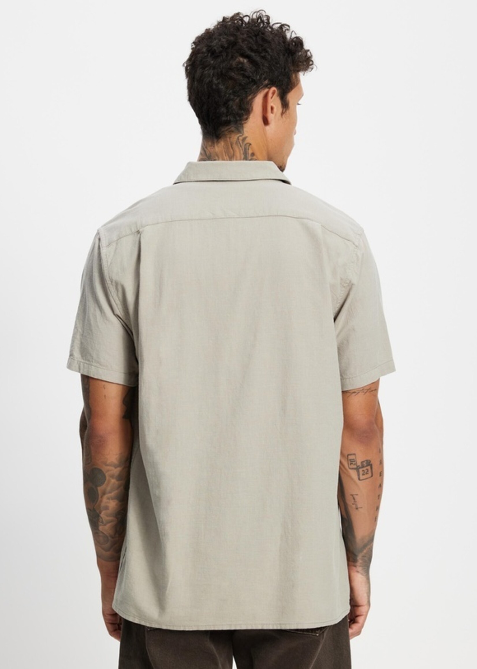 Rhythm Classic Linen SS Shirt - Stone