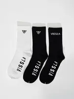Vissla Logo Sock 3 Pack - Asst Colours
