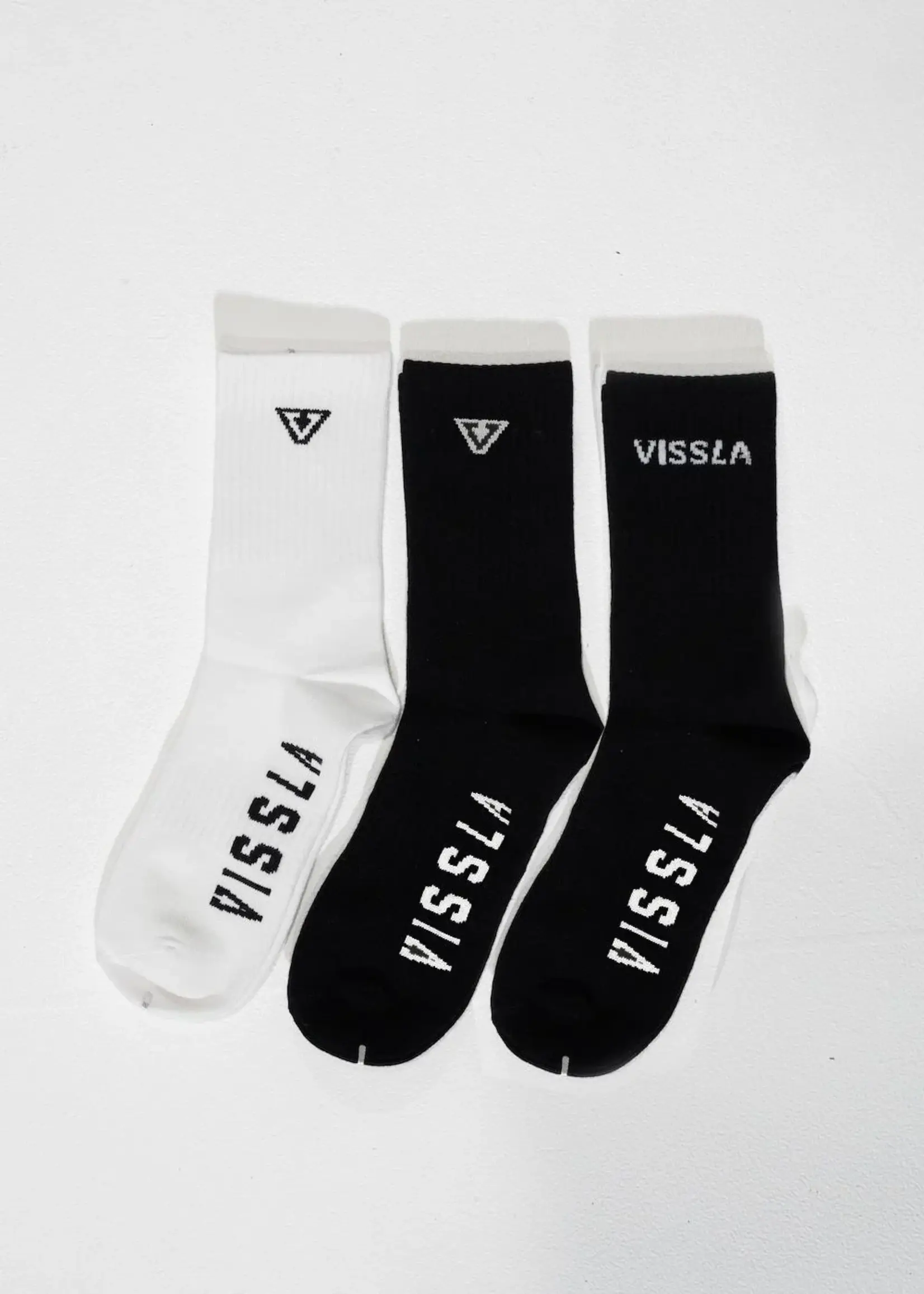 Vissla Logo Sock 3 Pack - Asst Colours