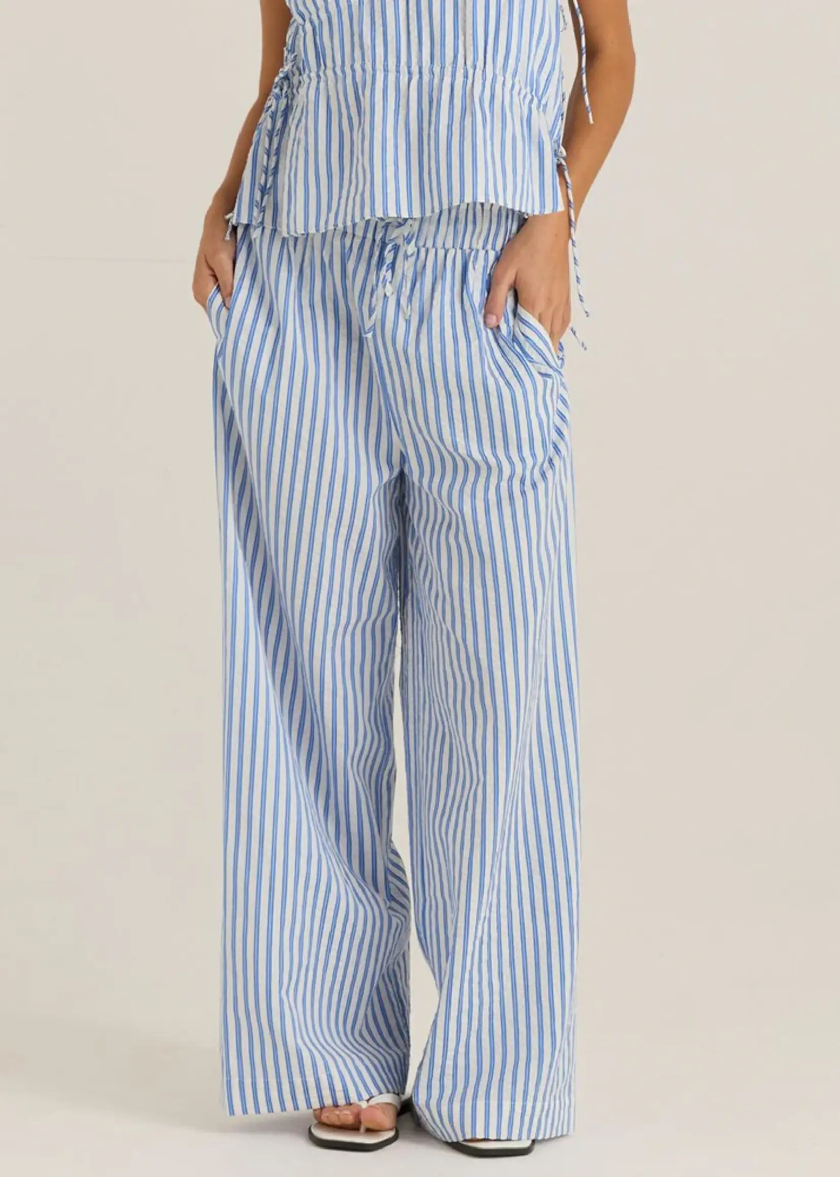 Sass Aziza Pant - Blue/White Stripe