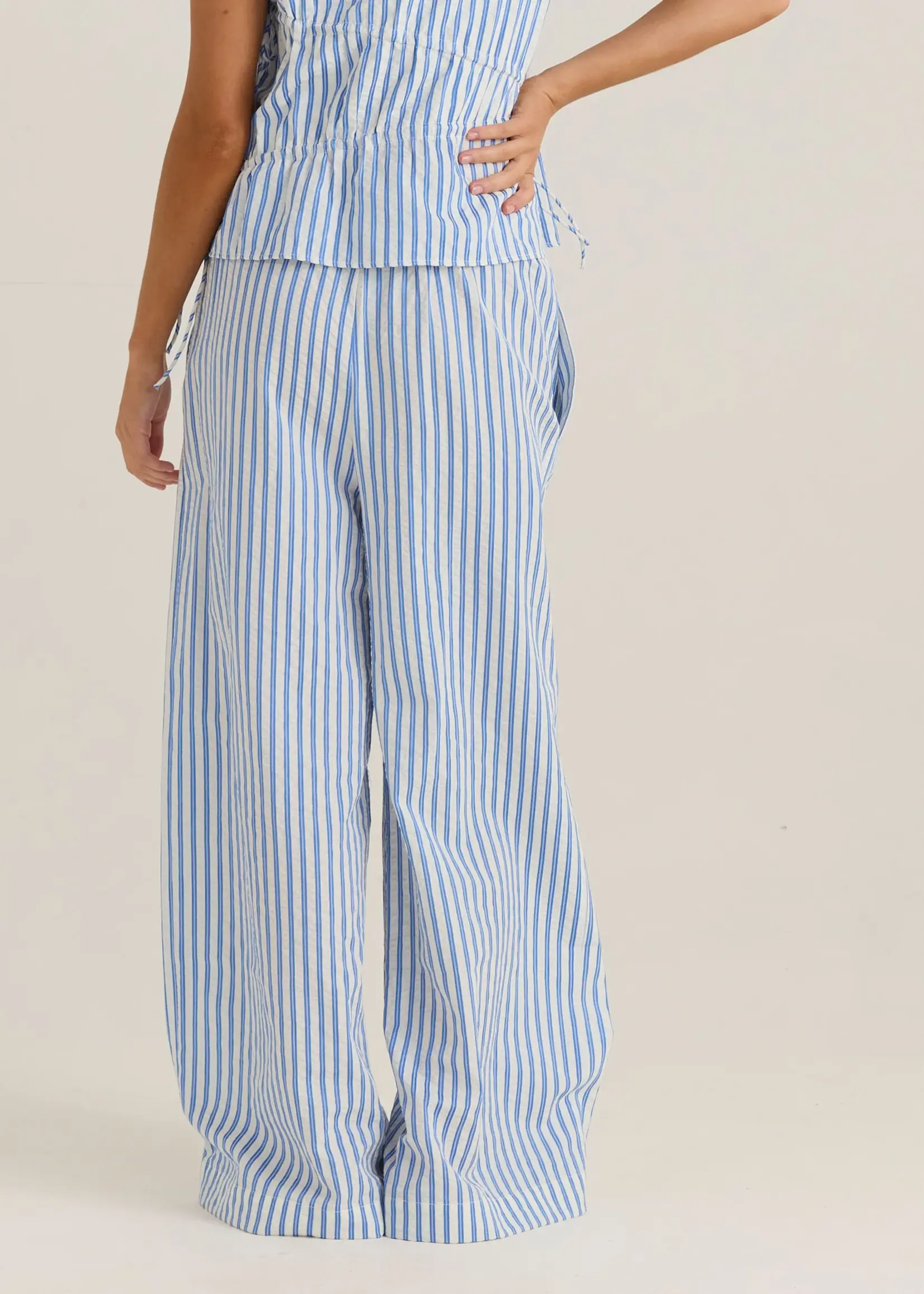 Aziza Pant - Blue/White Stripe
