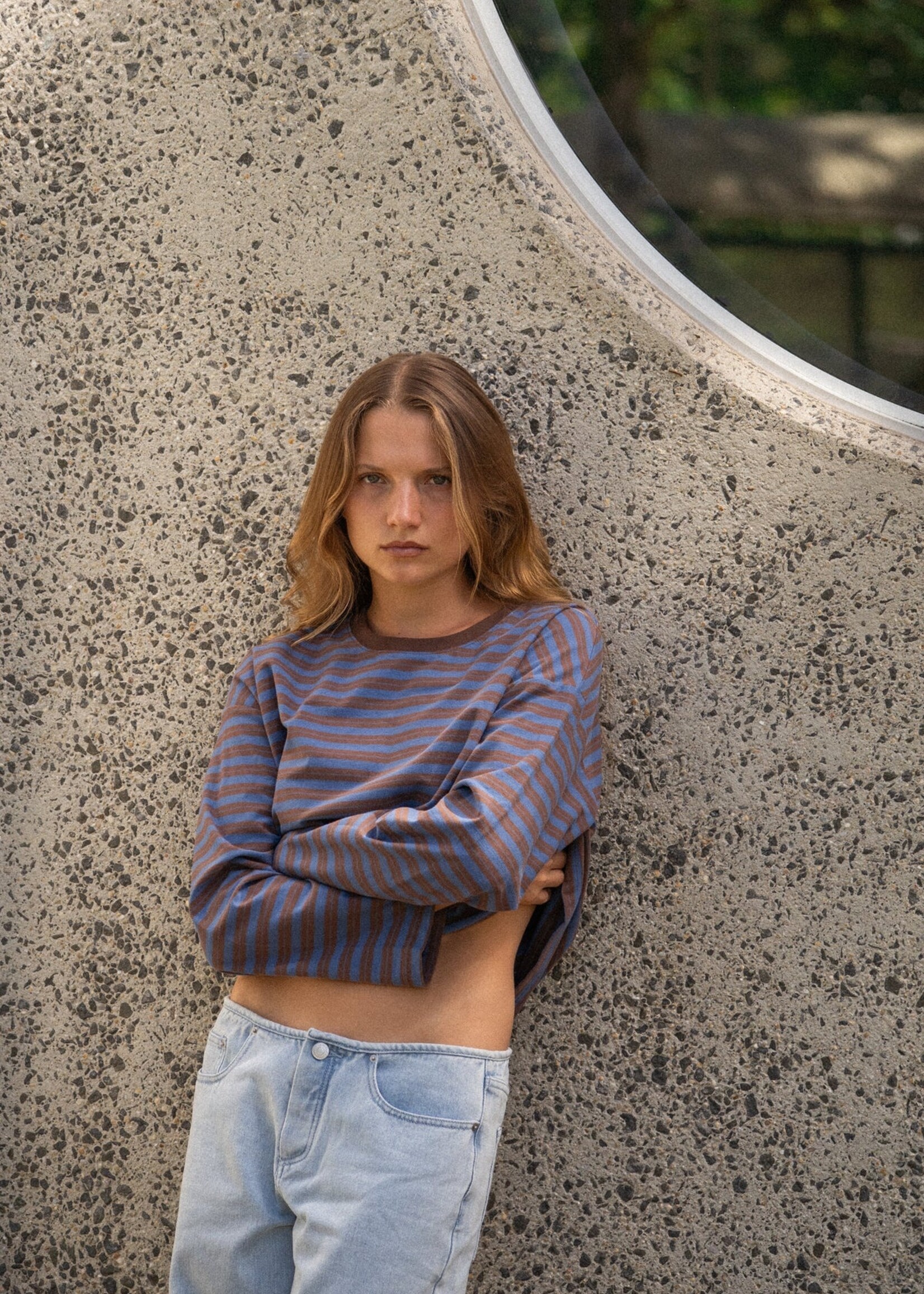 Rhythm Porto Stripe Long Sleeve - Cafe