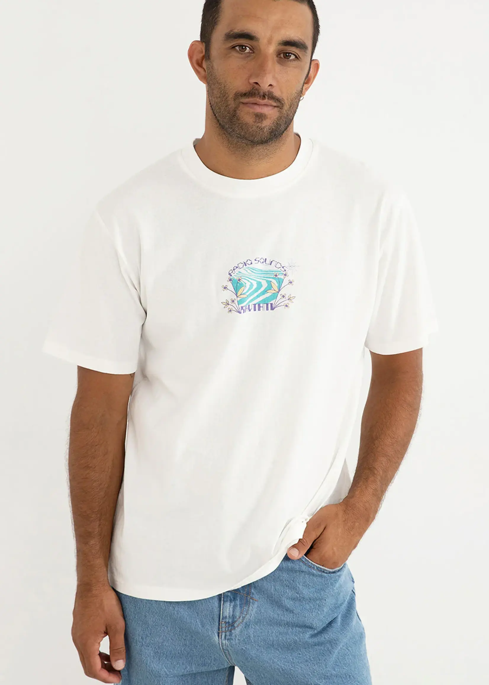 Rhythm Sound Stream Vintage T Shirt - Vintage White