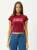 Afends Zephyr Baby Tee - Burgundy