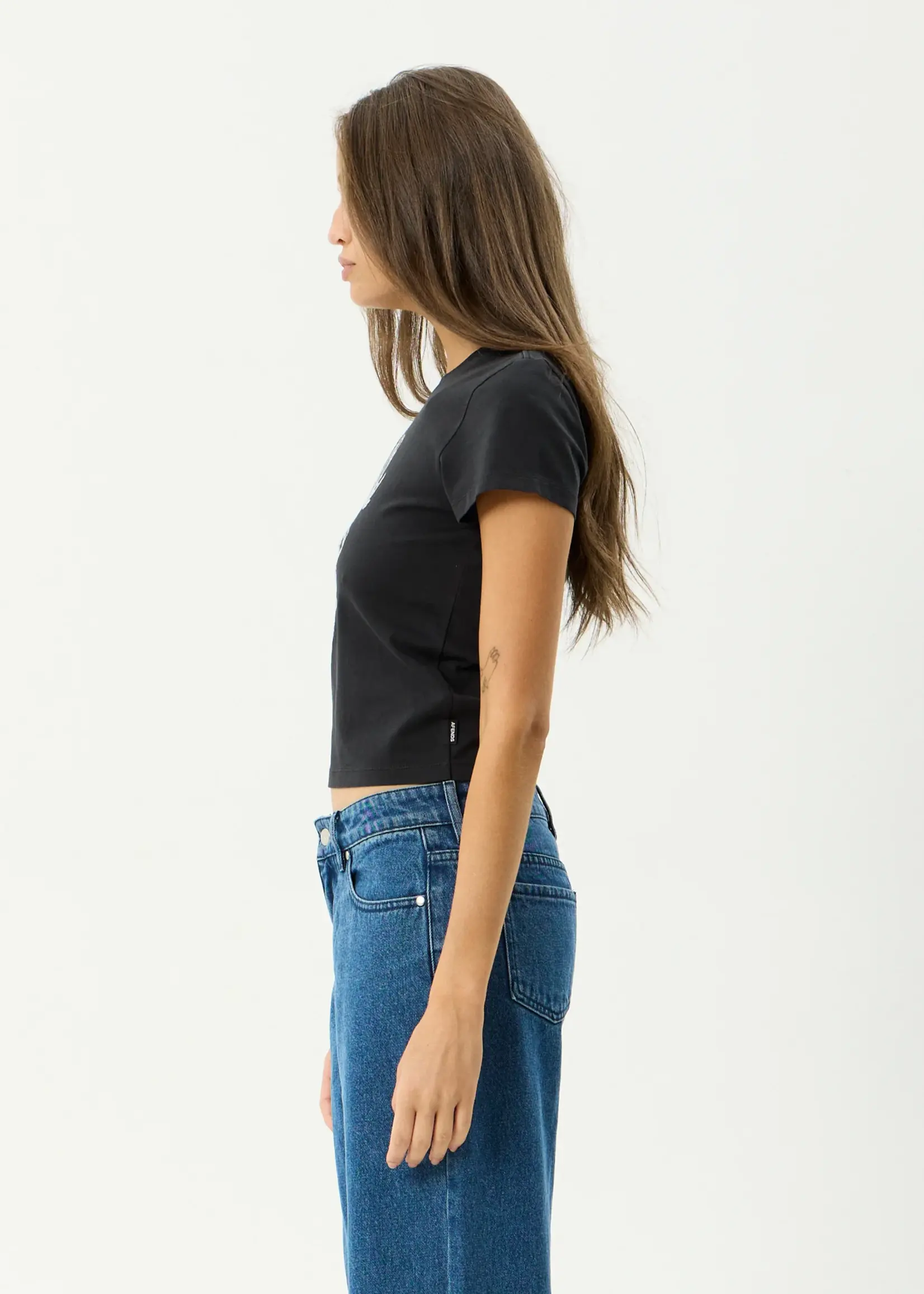 Afends Good Nature Baby Tee - Stone Black