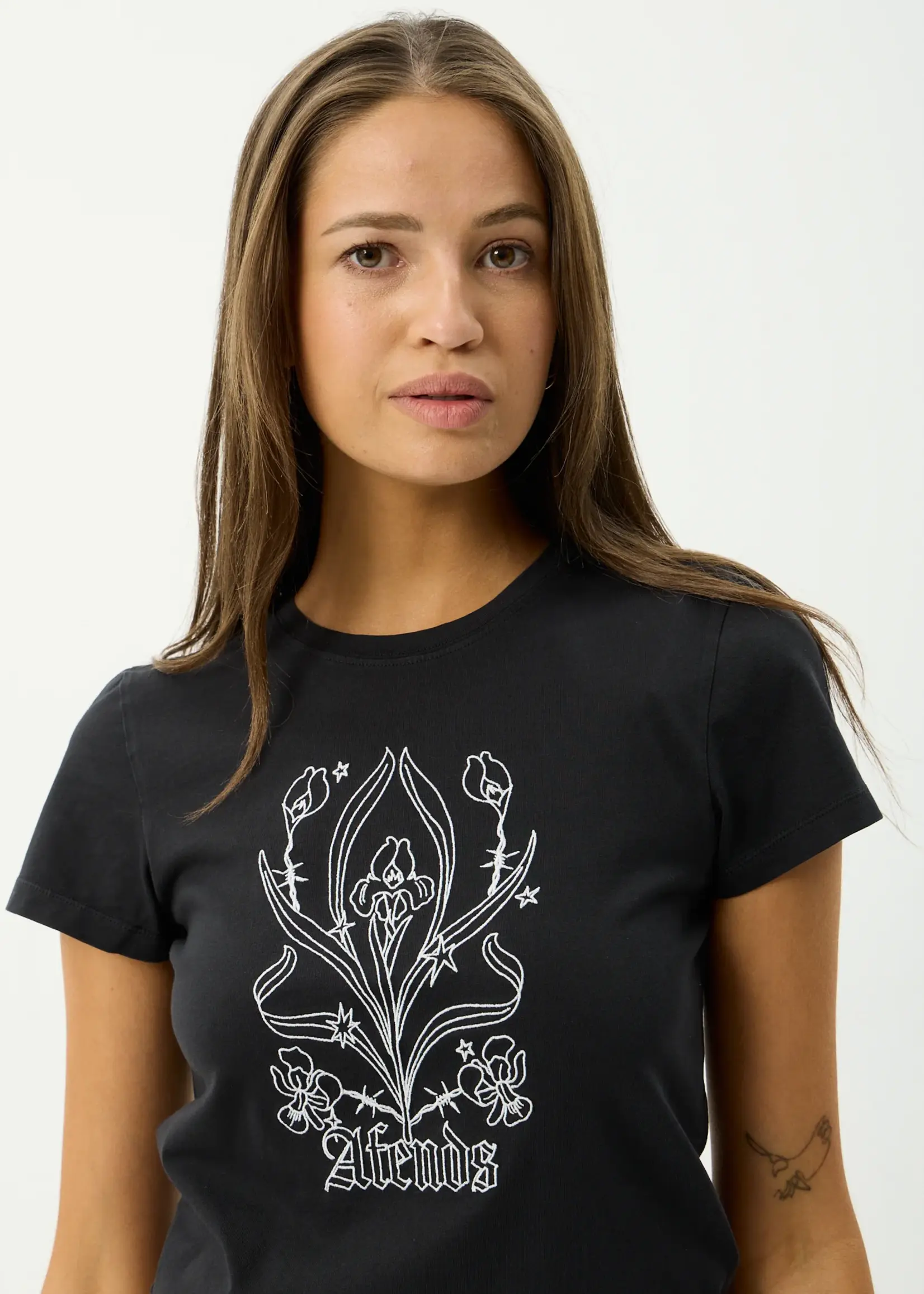 Afends Good Nature Baby Tee - Stone Black