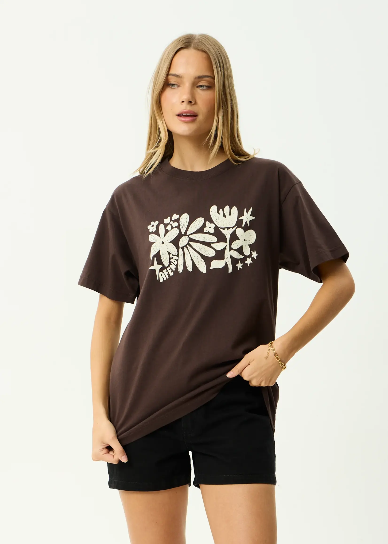 Garden Variety Oversized Tee - Coffee