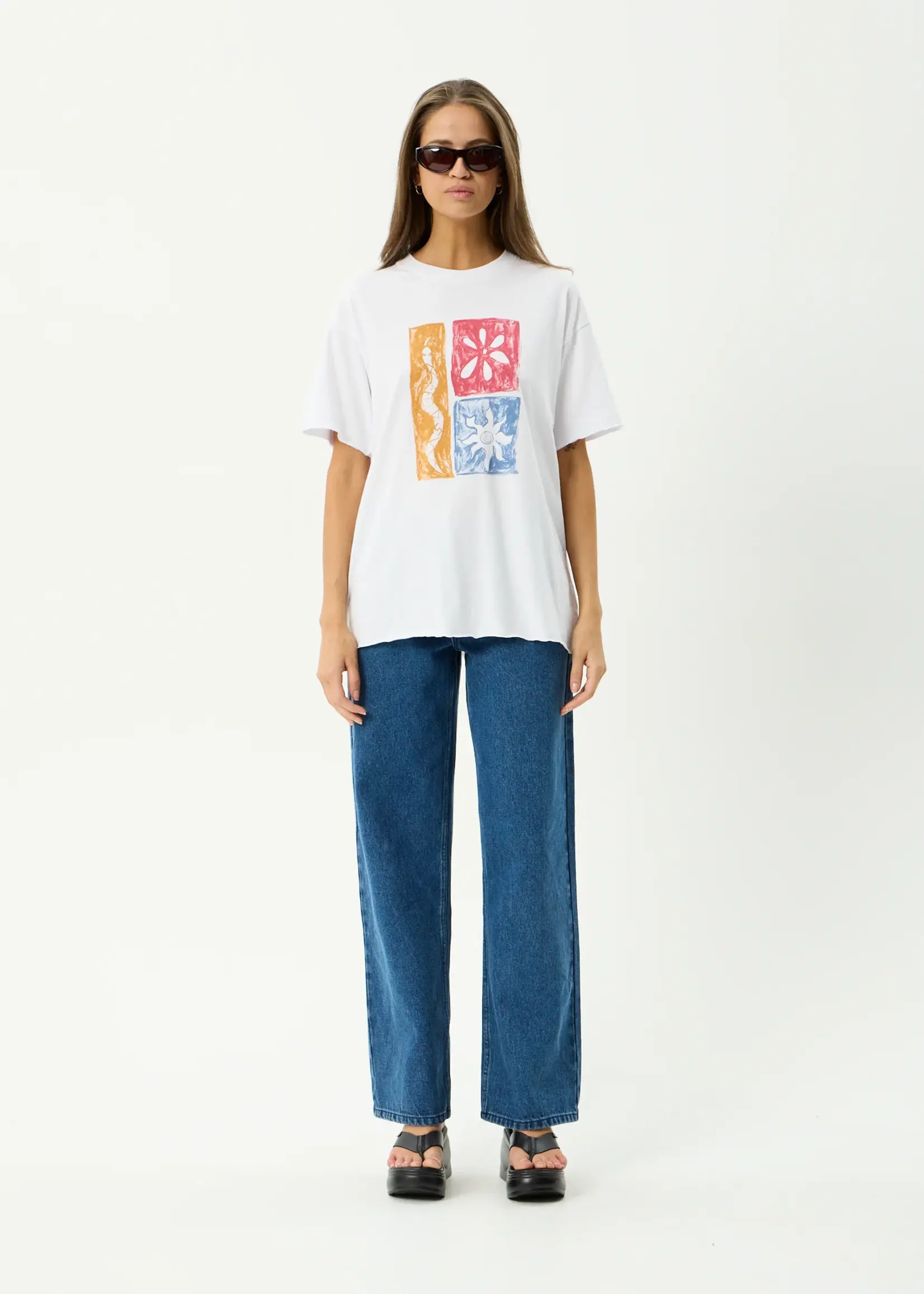 Afends Zephyr Oversized Tee - White