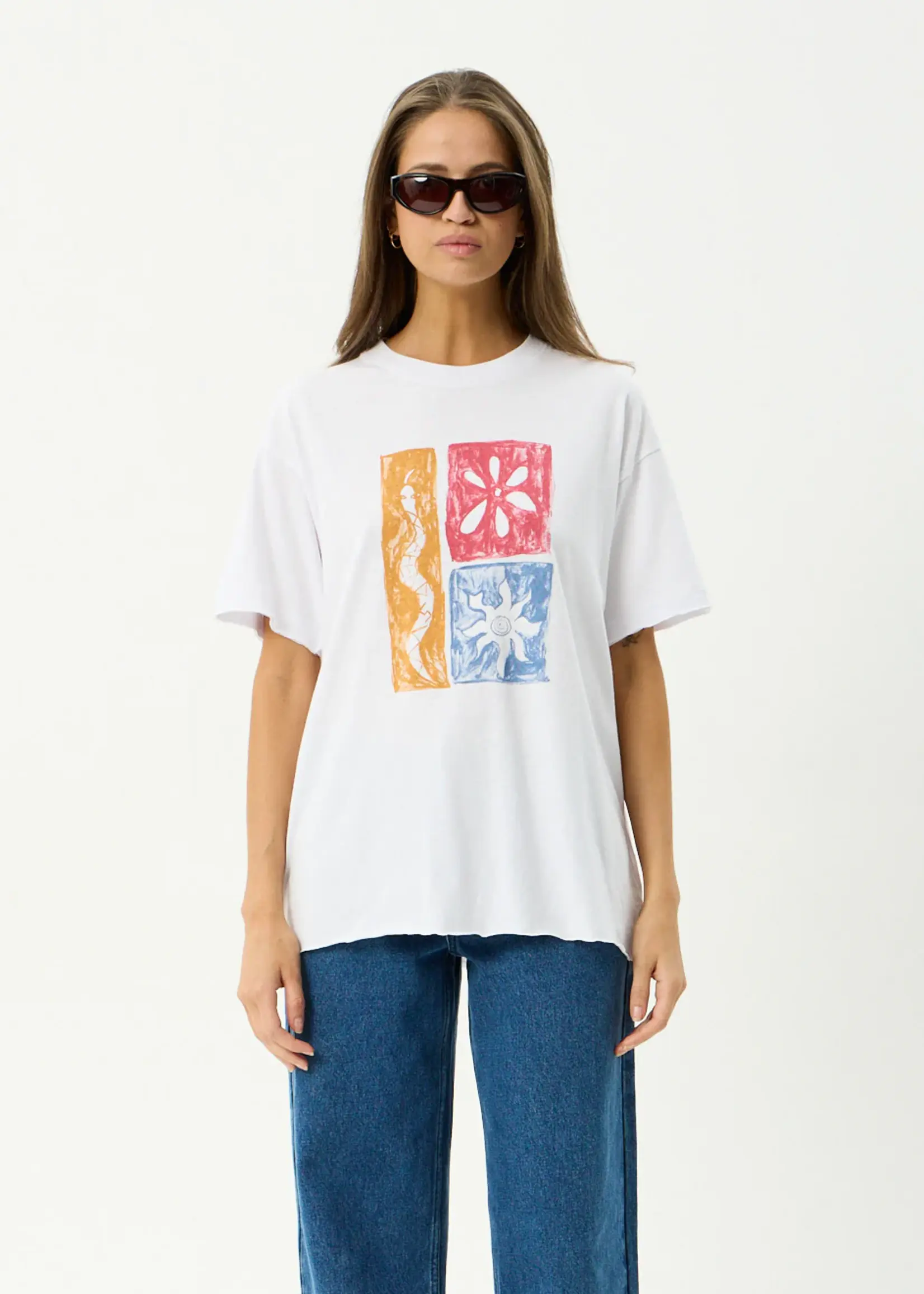 Afends Zephyr Oversized Tee - White