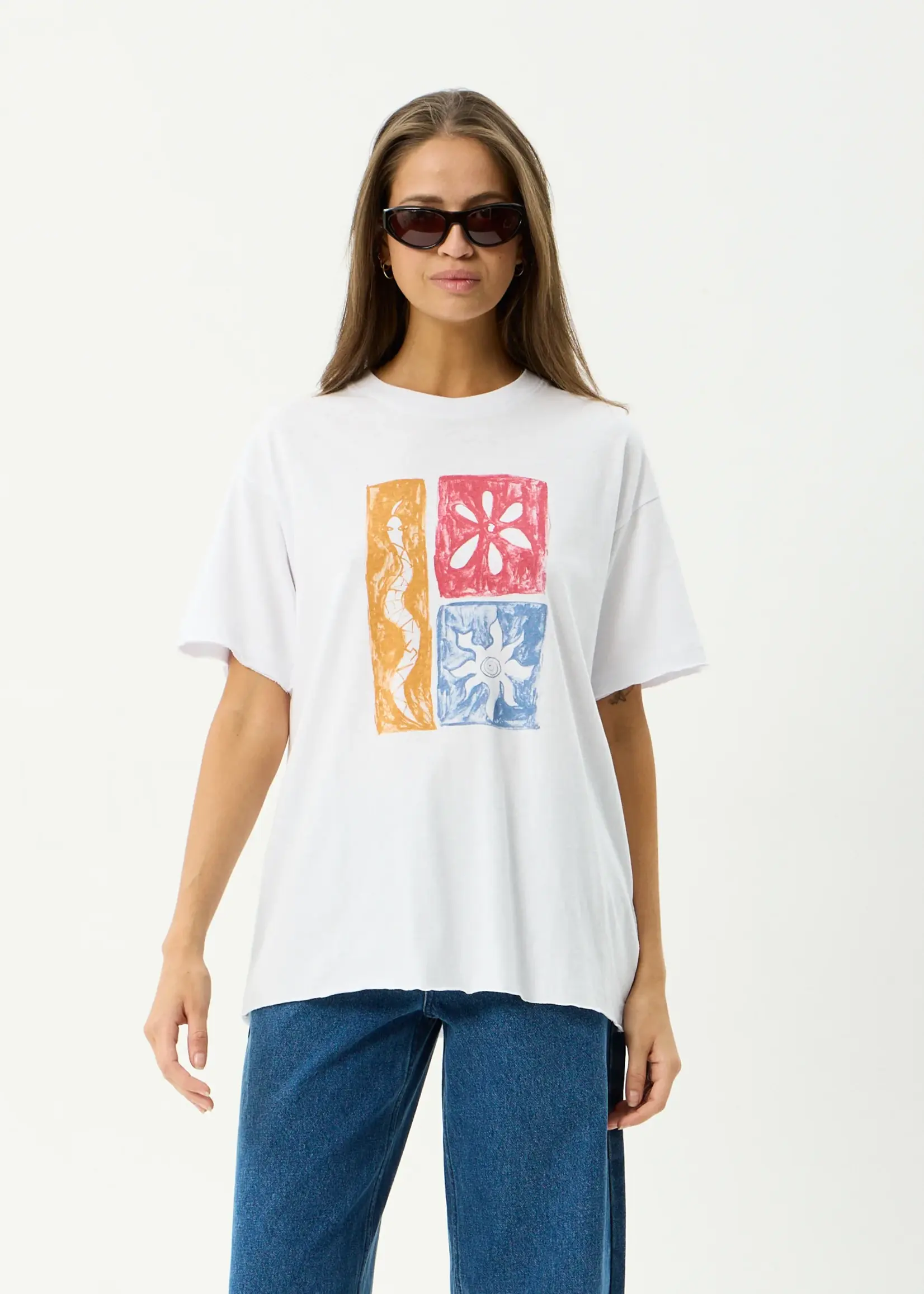 Afends Zephyr Oversized Tee - White