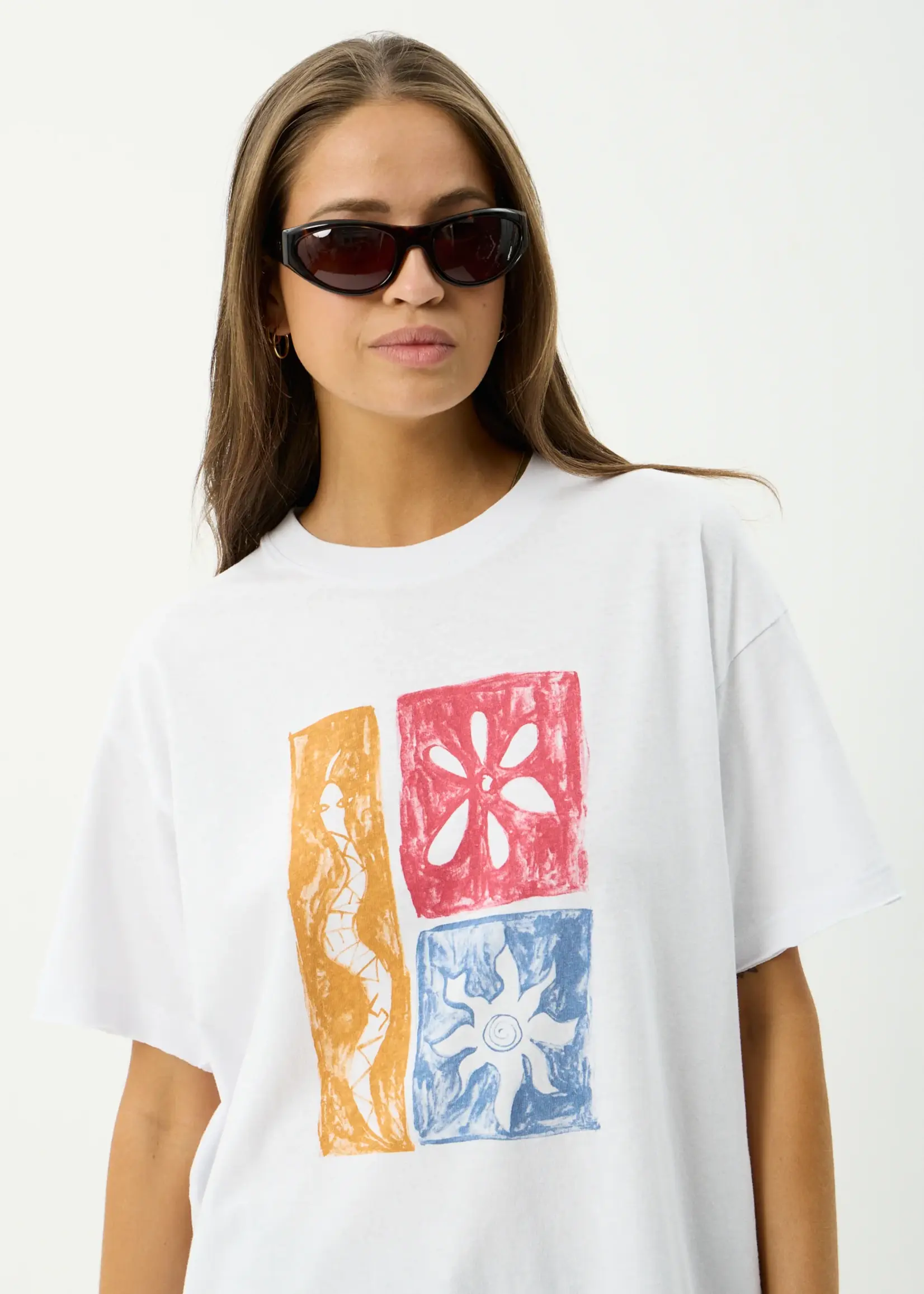 Afends Zephyr Oversized Tee - White
