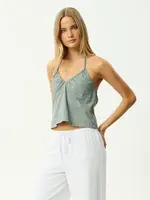 Afends Pinned Halter Top - Sycamore Stripe