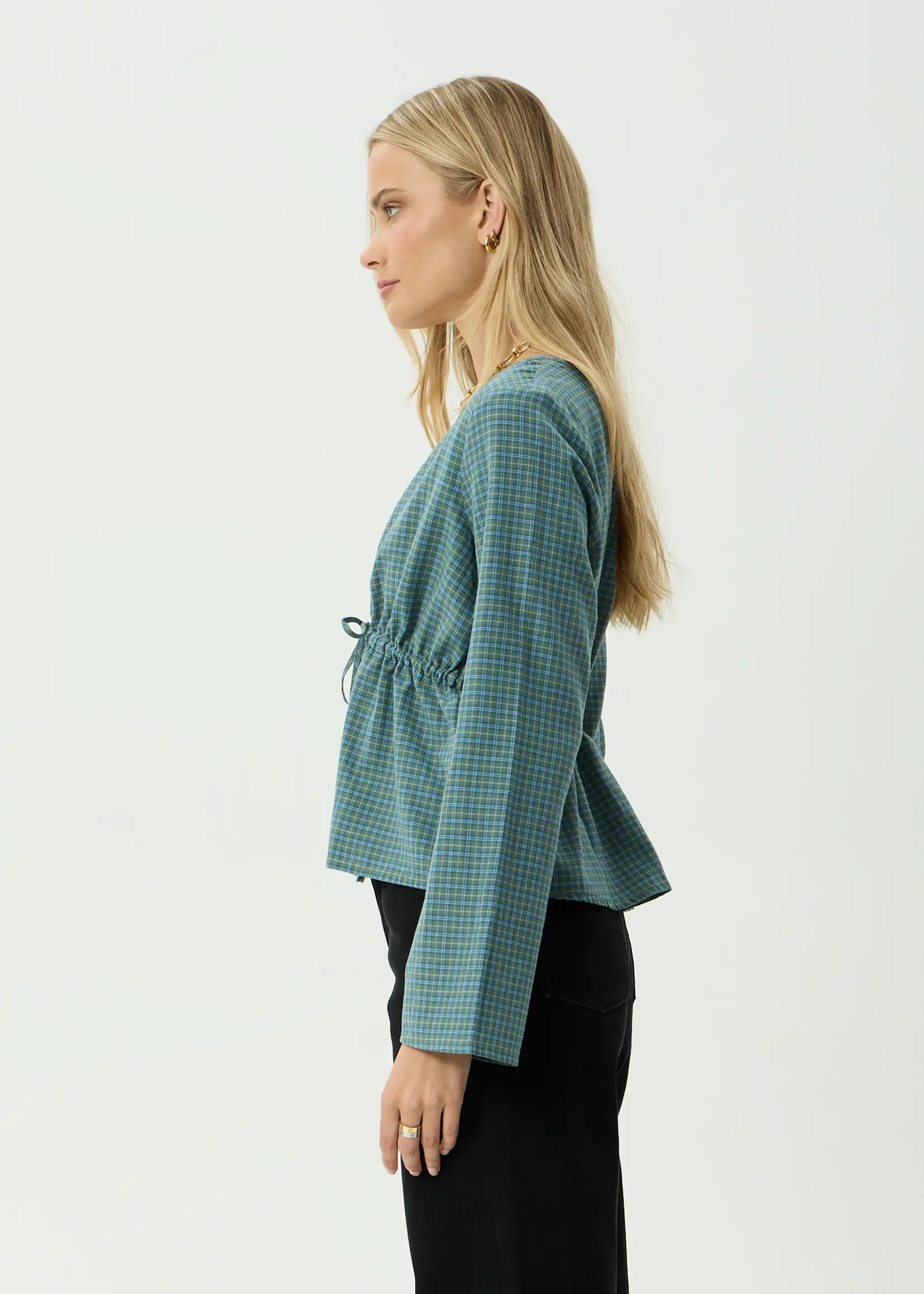 Afends Voyager Tie Top - Deep Olive
