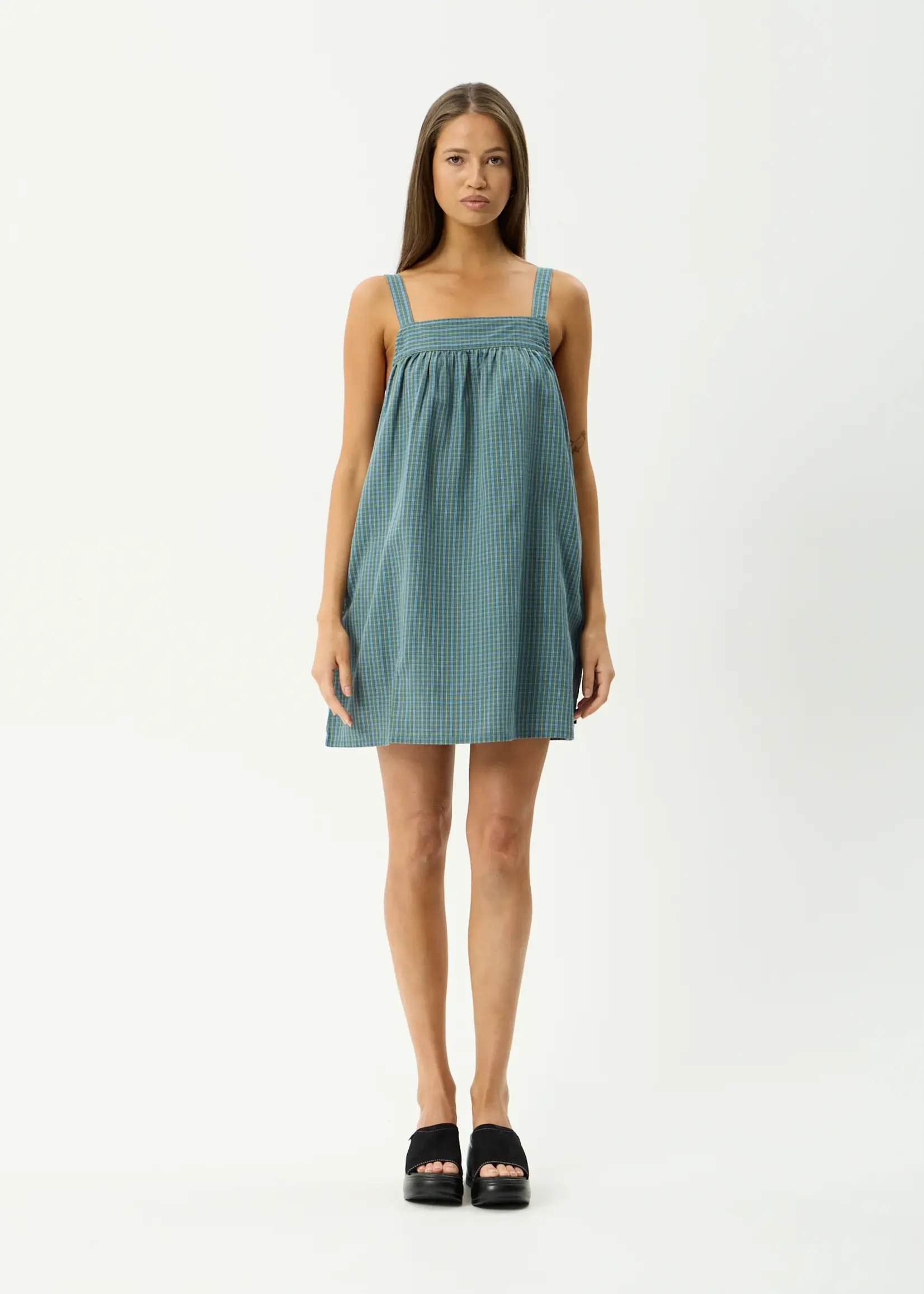Afends Voyager Mini Dress - Deep Olive Voyager