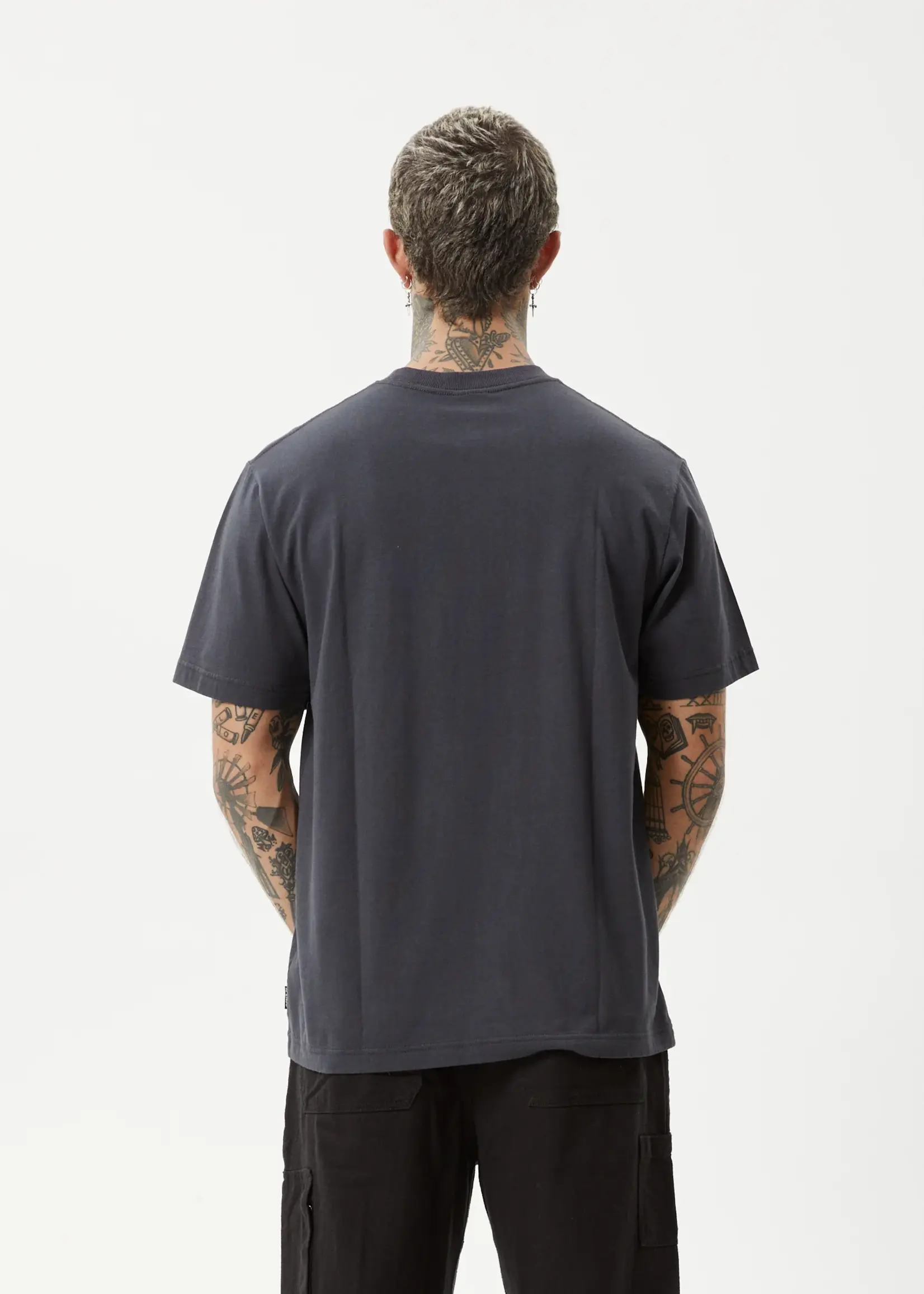 Afends Vinyl Retro Tee - Charcoal