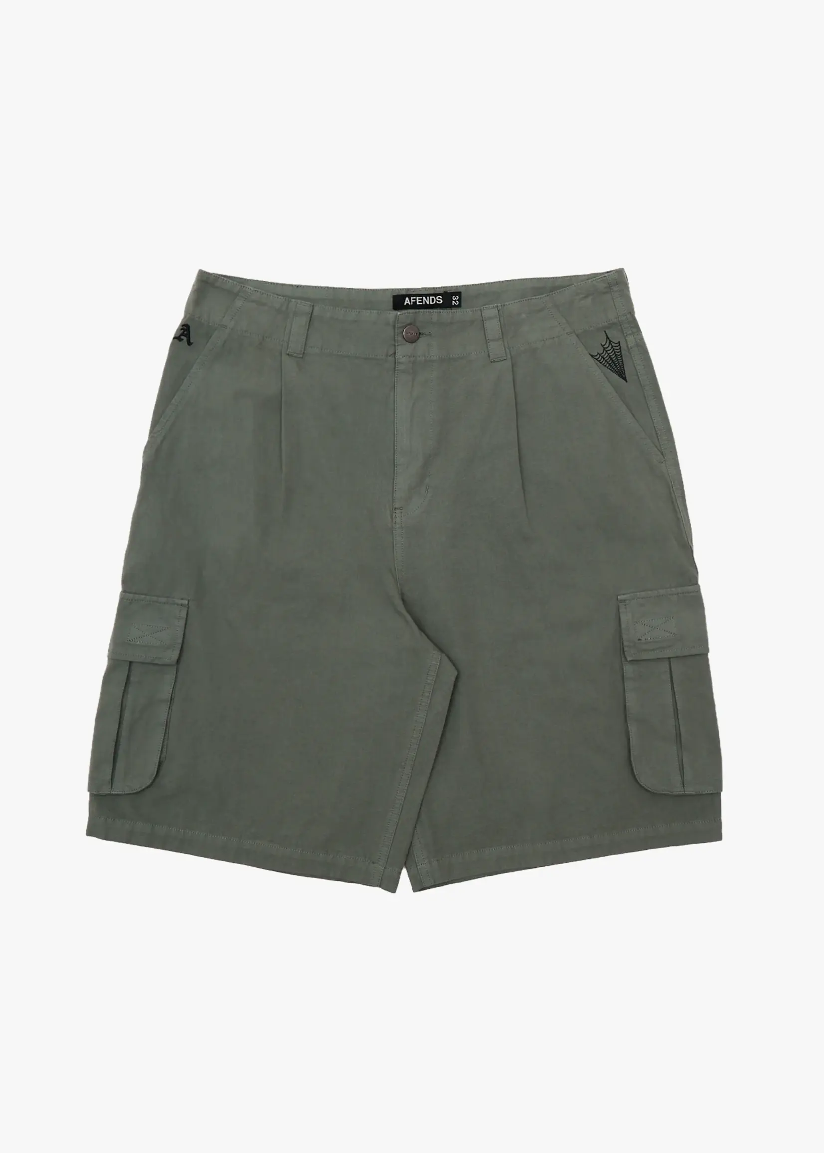 Afends Summit Pleated Cargo Short 22" - Washed Sycamore