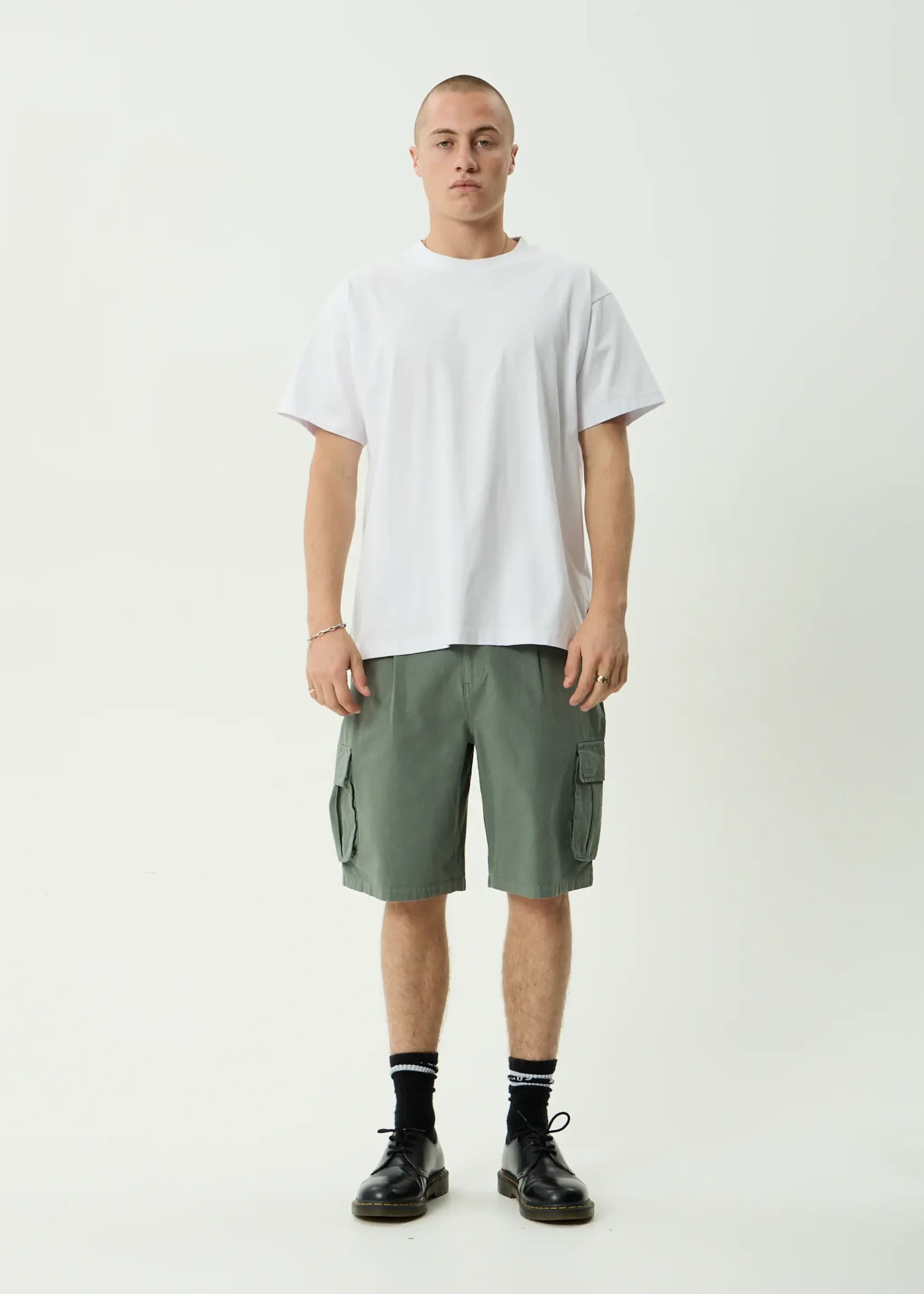 Afends Summit Pleated Cargo Short 22" - Washed Sycamore