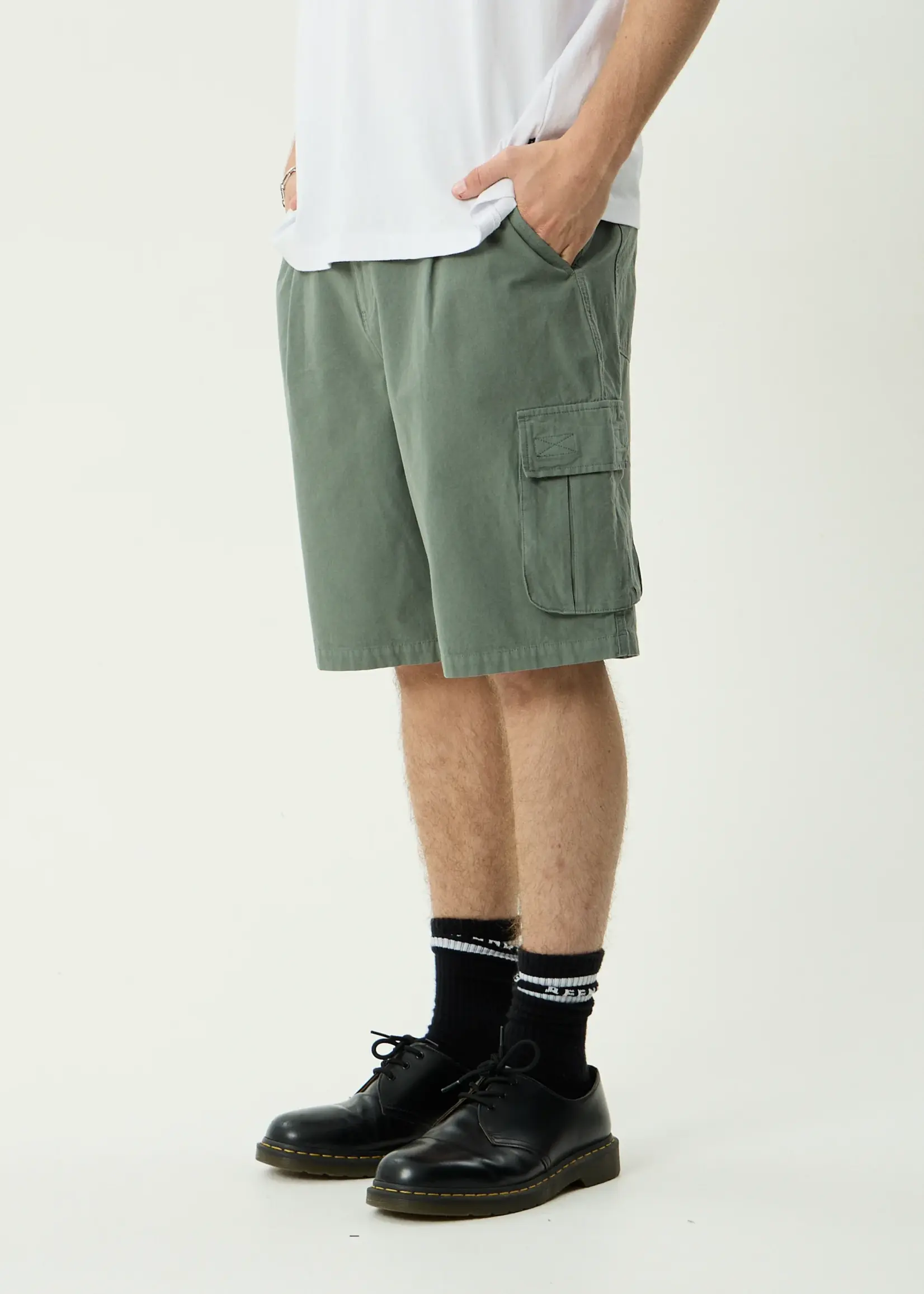 Afends Summit Pleated Cargo Short 22" - Washed Sycamore