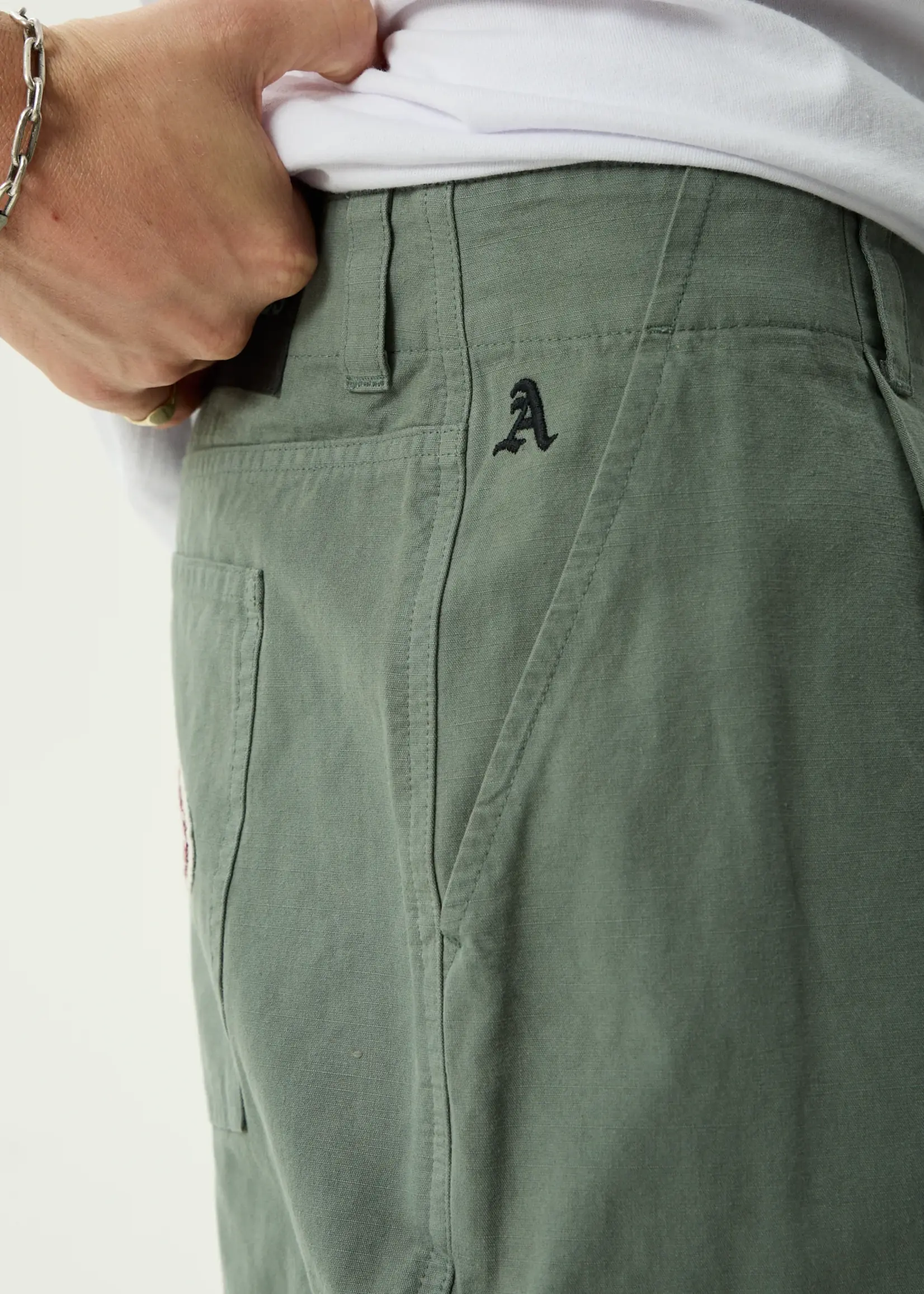 Afends Summit Pleated Cargo Short 22" - Washed Sycamore