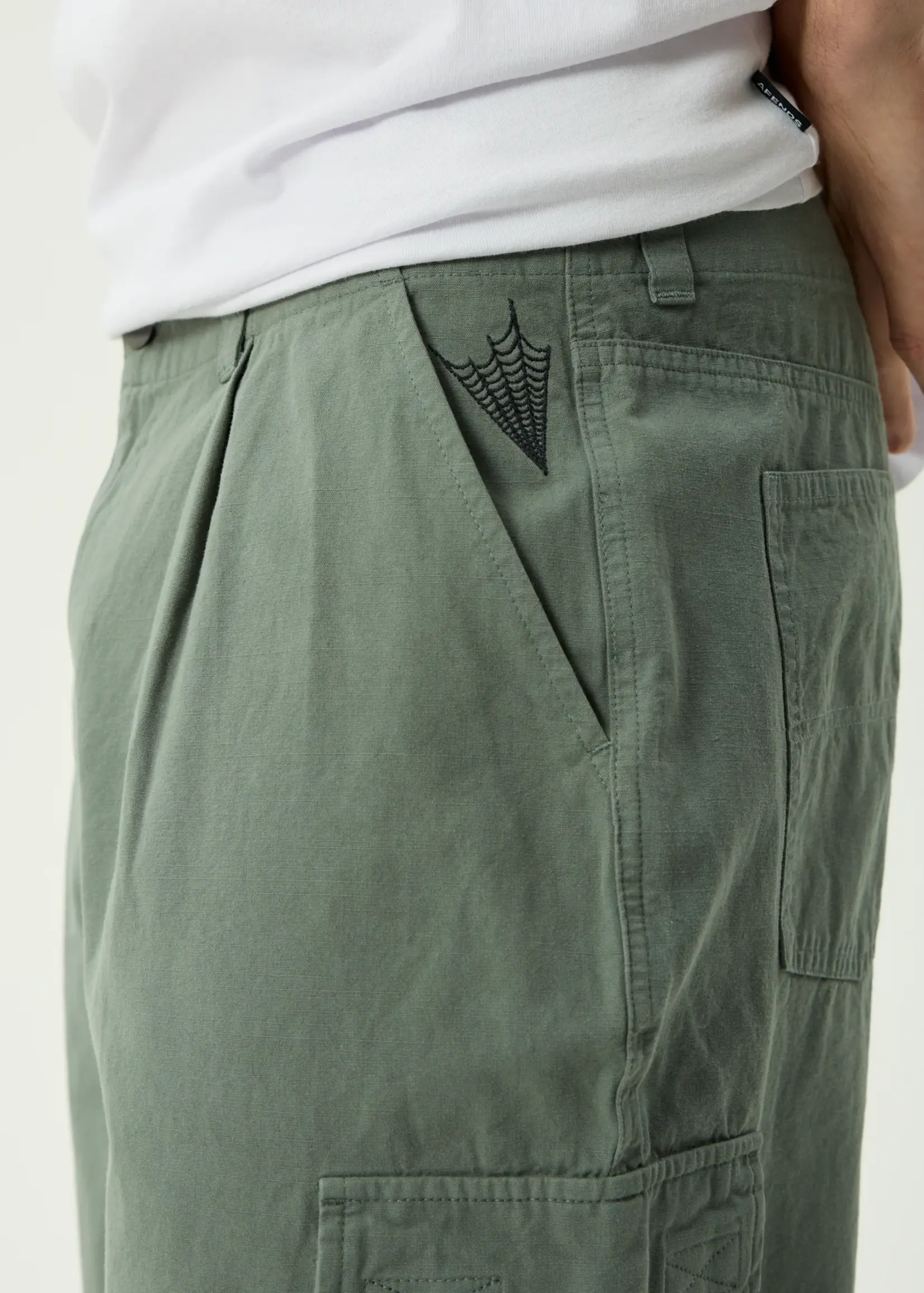 Afends Summit Pleated Cargo Short 22" - Washed Sycamore