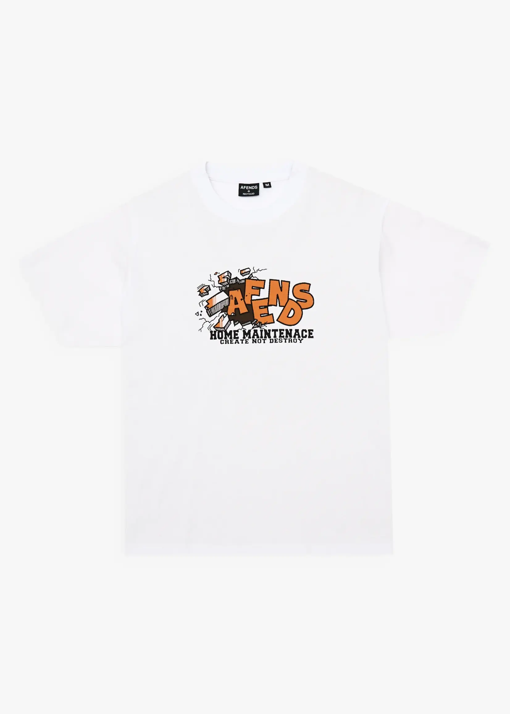 Afends Maintenance Boxy Tee - White
