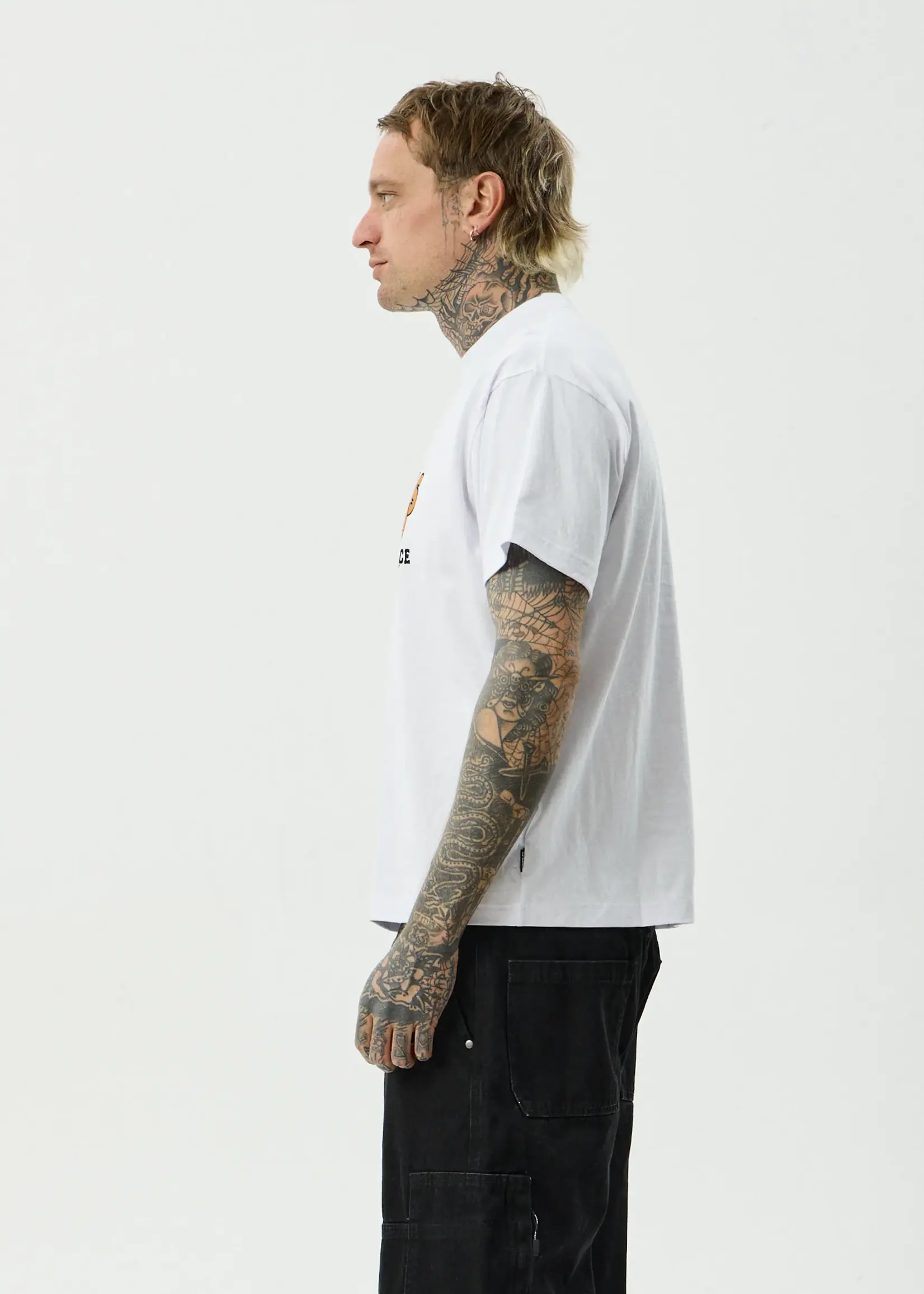 Afends Maintenance Boxy Tee - White