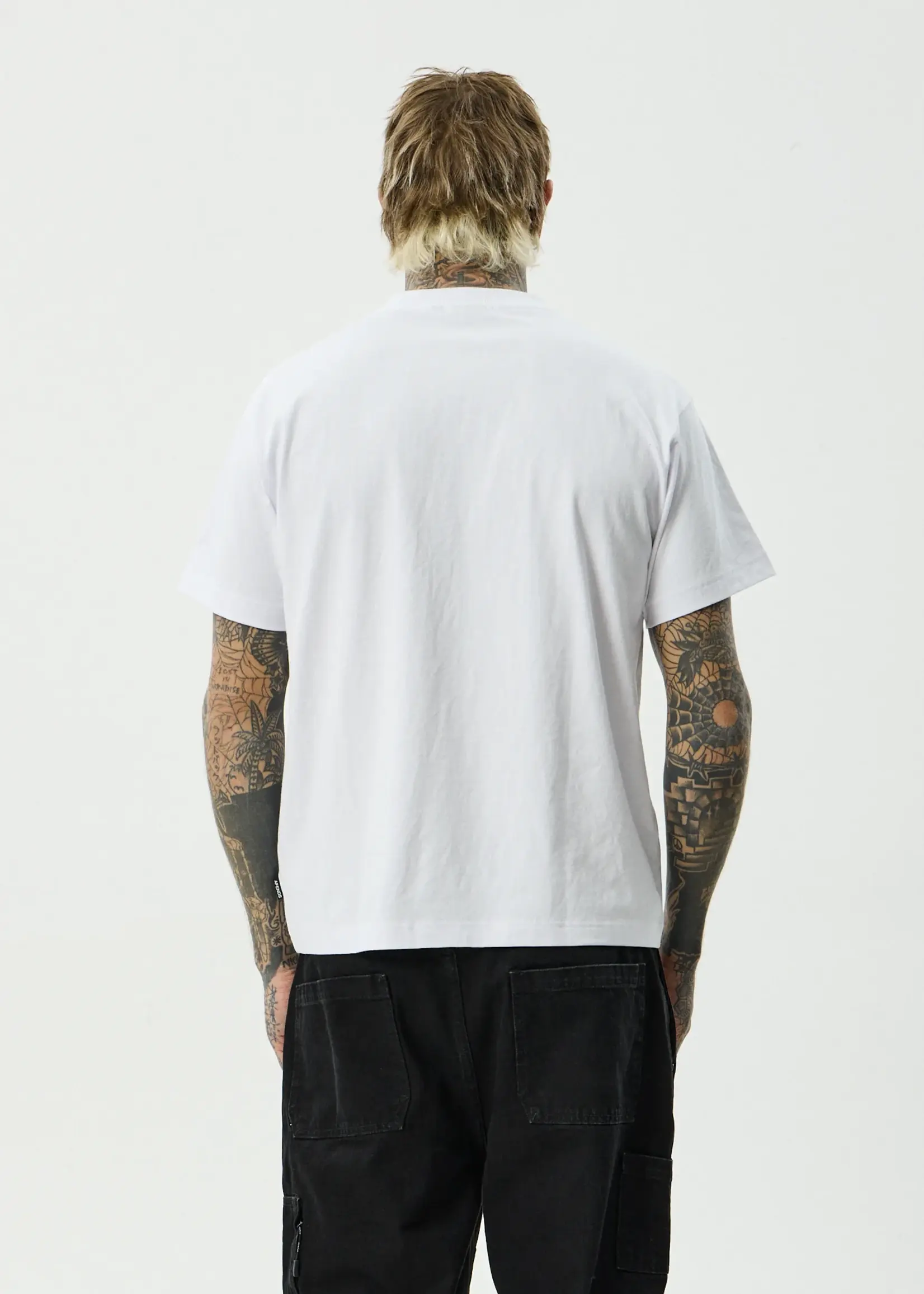 Afends Maintenance Boxy Tee - White