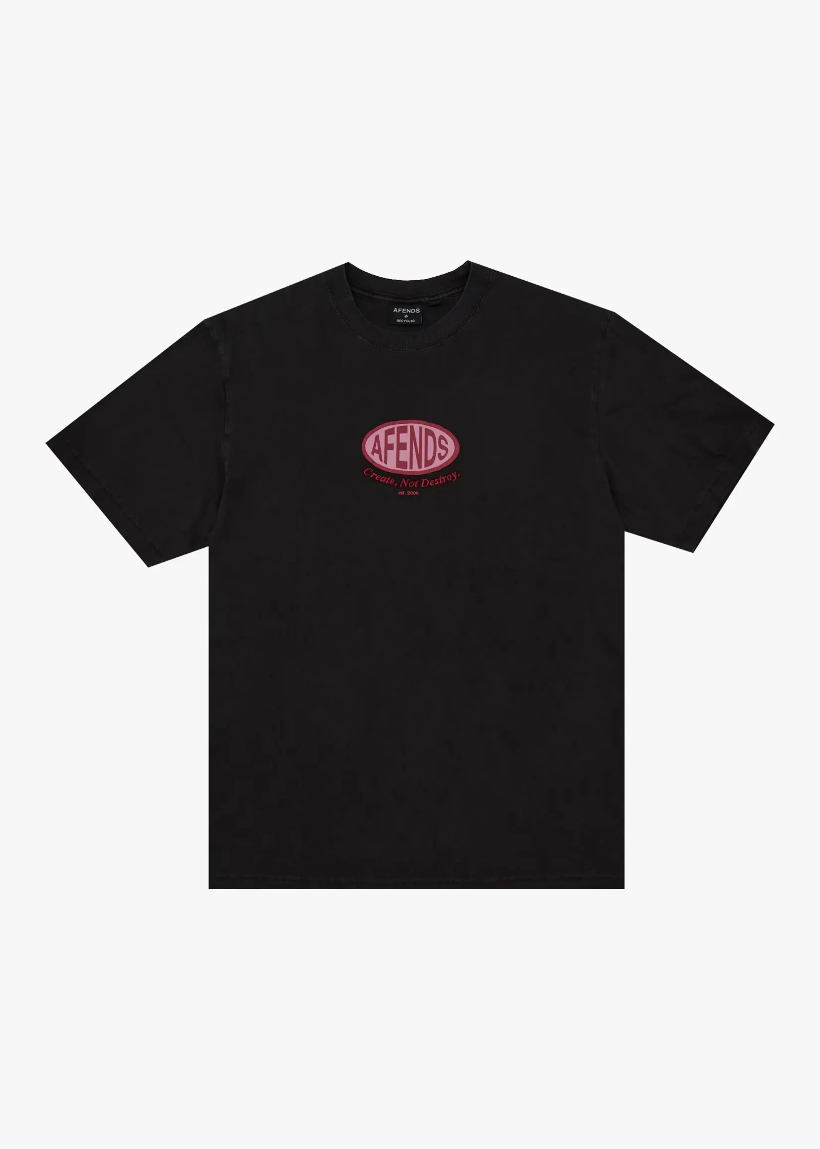Afends Destroyed Retro Tee - Stone Black
