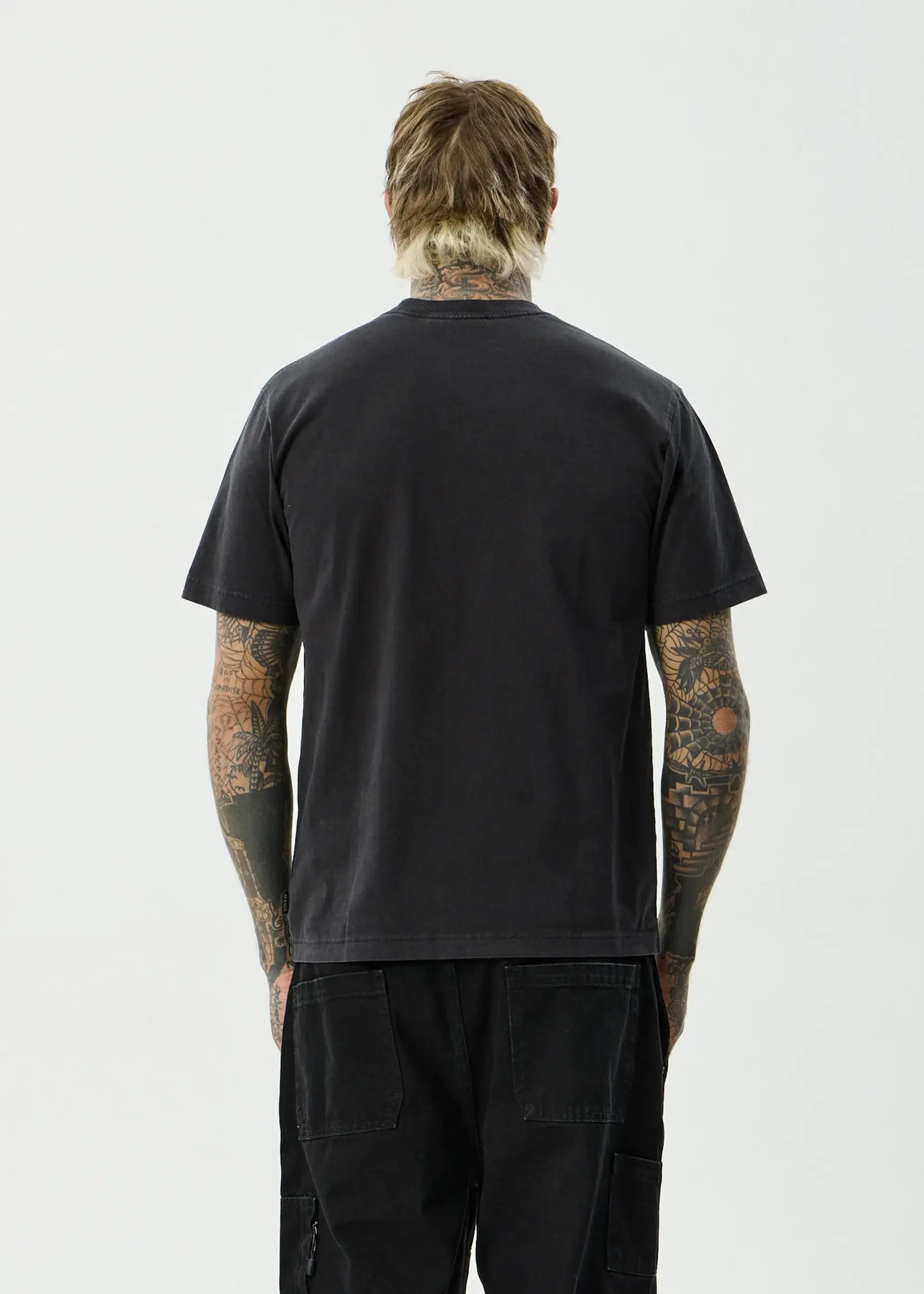 Afends Destroyed Retro Tee - Stone Black