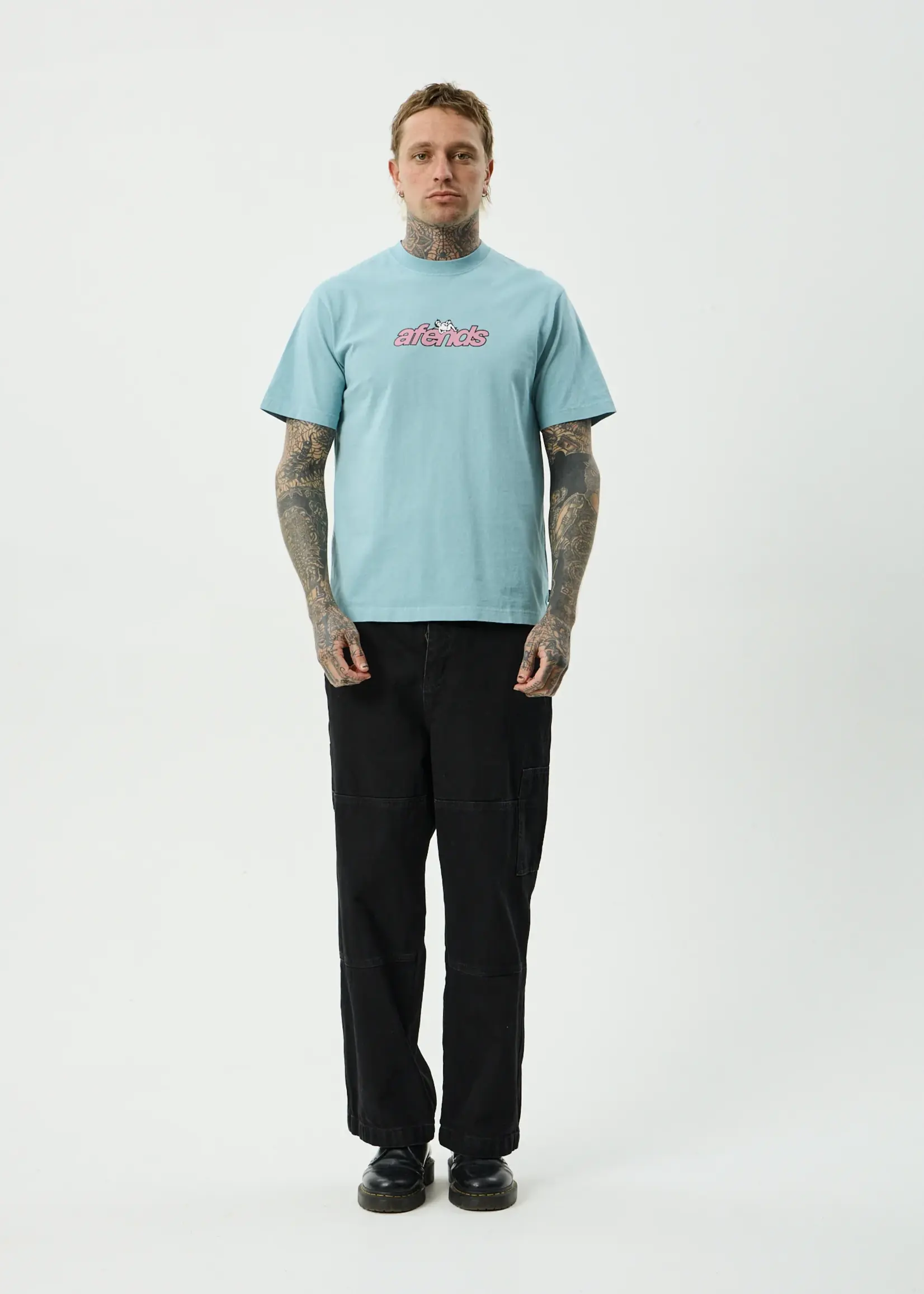 Angel Boy Retro Tee - Washed Overcast